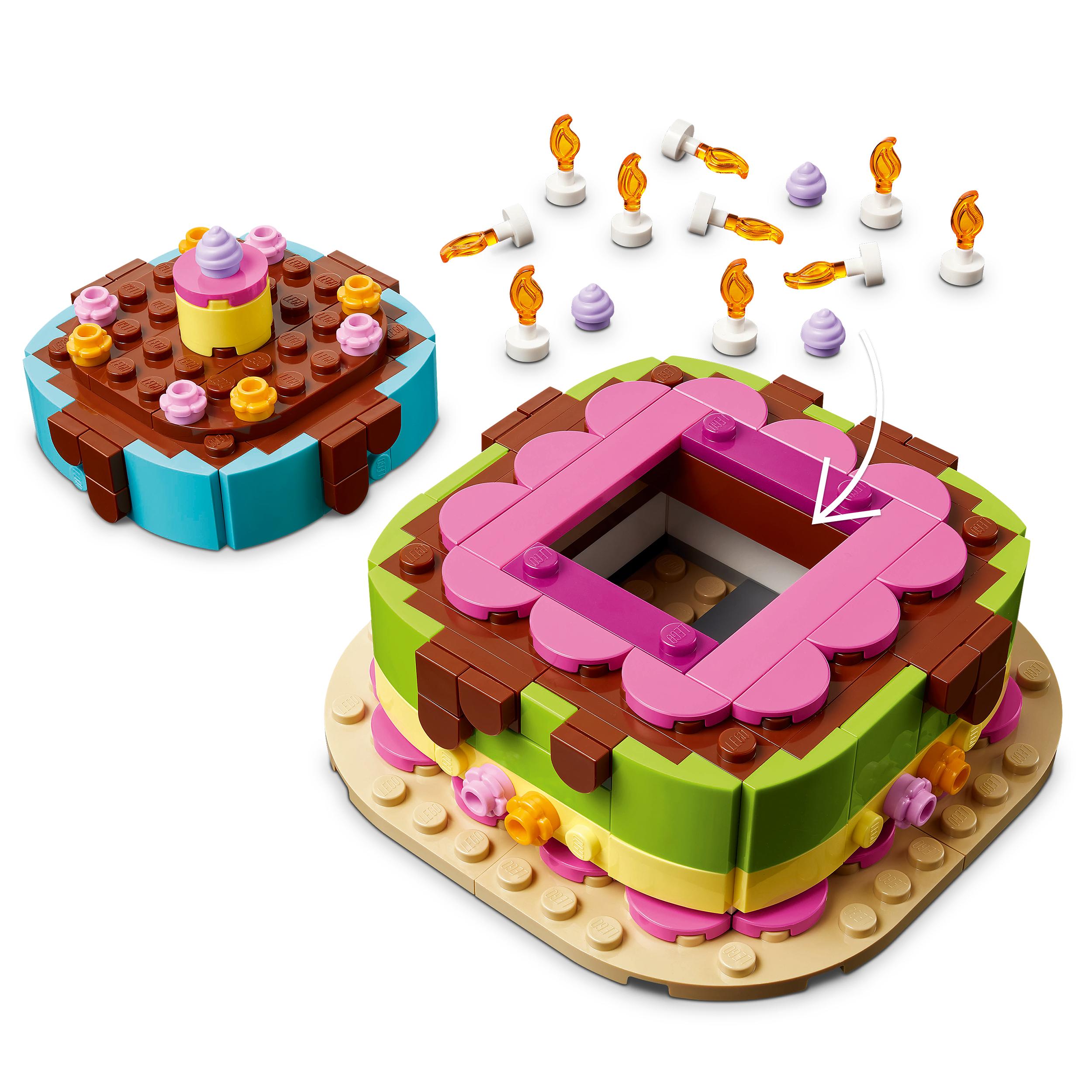 Voir la diapositive 4 : LEGO LEGO 40815 Le Gâteau d'Anniversaire - Jeu de Construction dès 7 ans - Décoration de Table