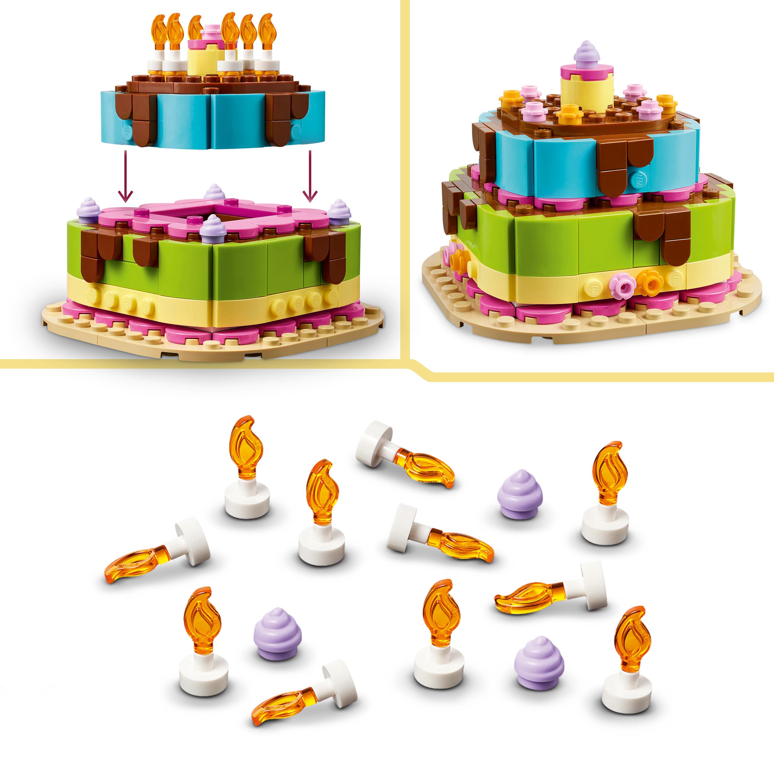 Voir la diapositive 5 : LEGO LEGO 40815 Le Gâteau d'Anniversaire - Jeu de Construction dès 7 ans - Décoration de Table