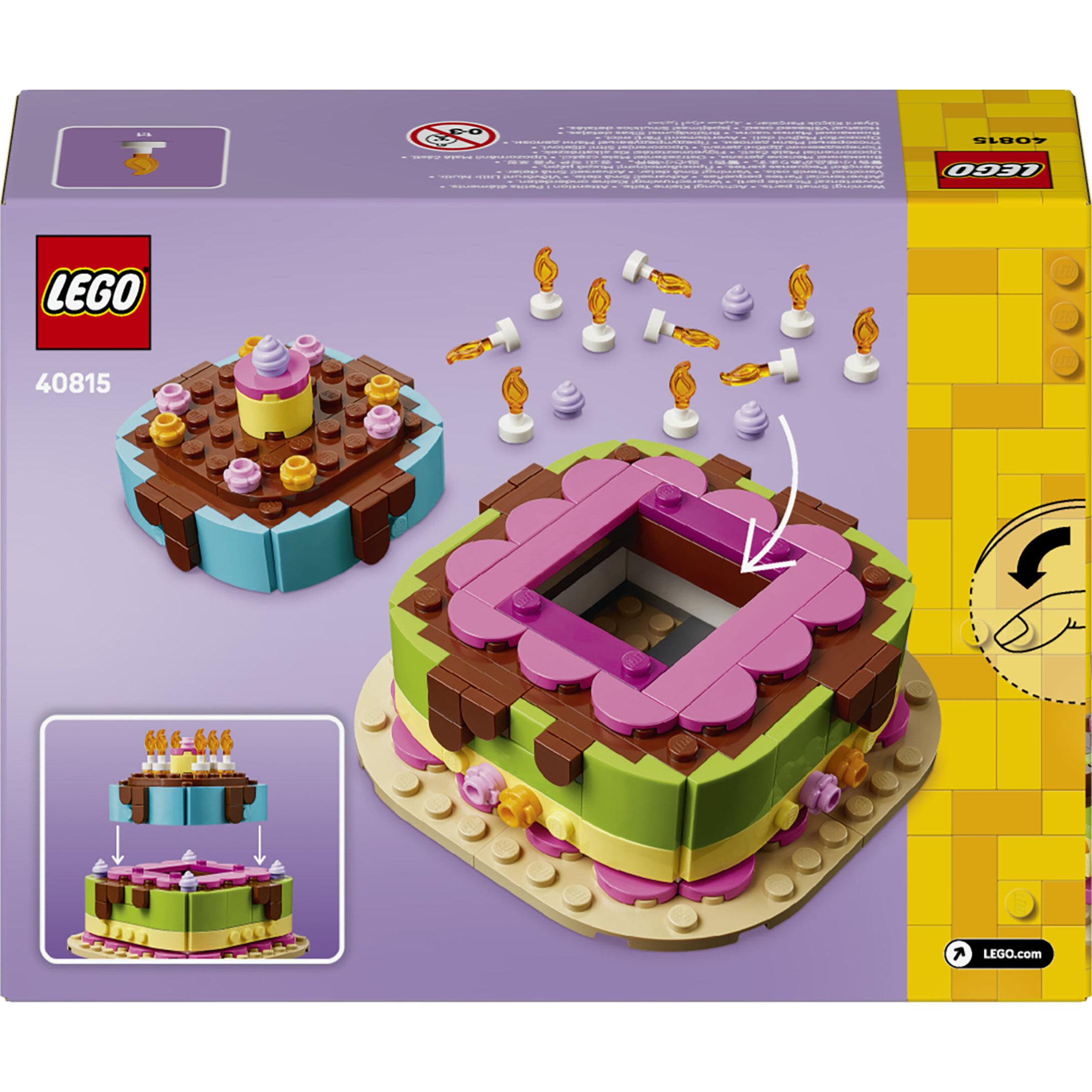Voir la diapositive 7 : LEGO LEGO 40815 Le Gâteau d'Anniversaire - Jeu de Construction dès 7 ans - Décoration de Table
