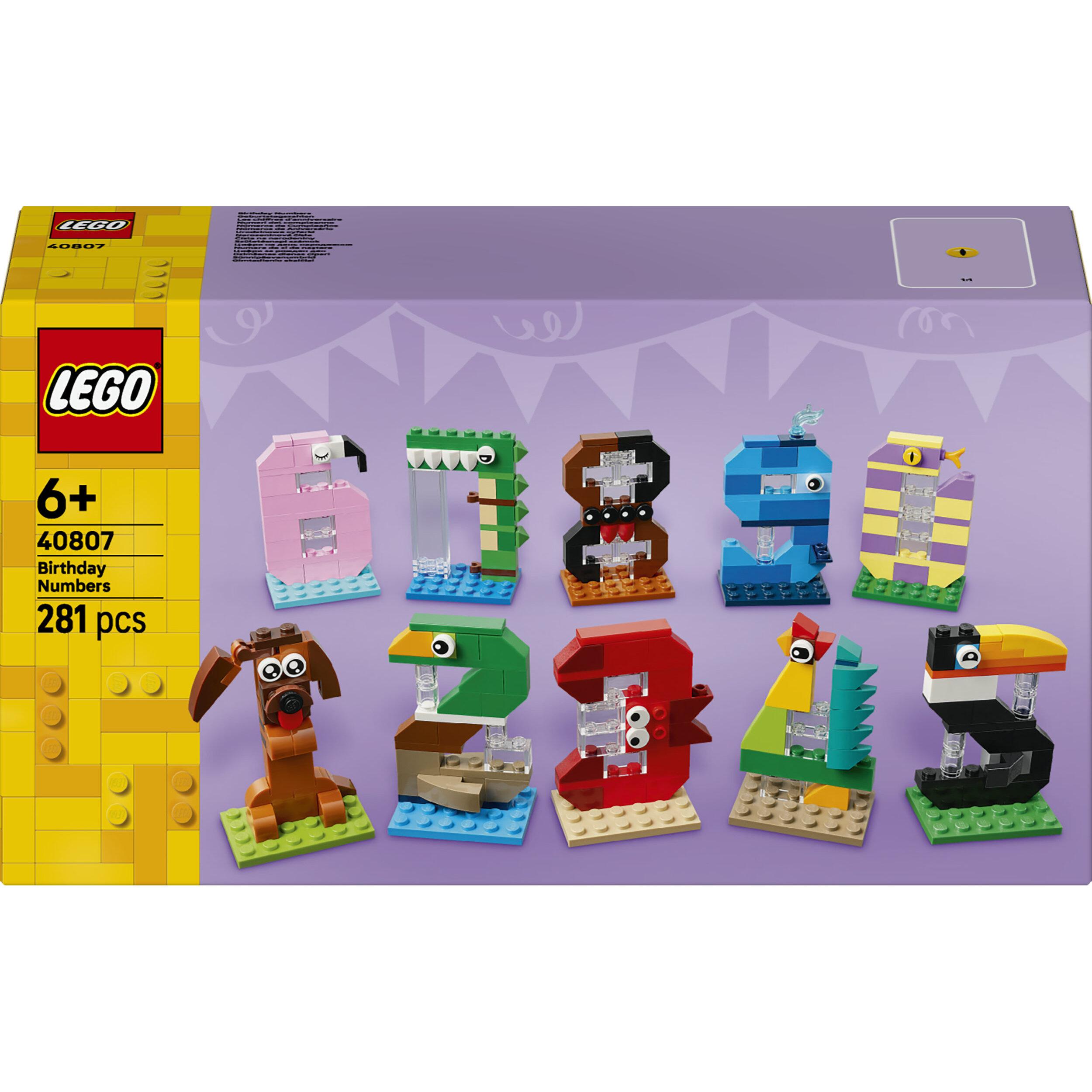 LEGO LEGO 40807 Les Chiffres d’Anniversaire - Figurines de Gâteau Animaux à Construire - Déco