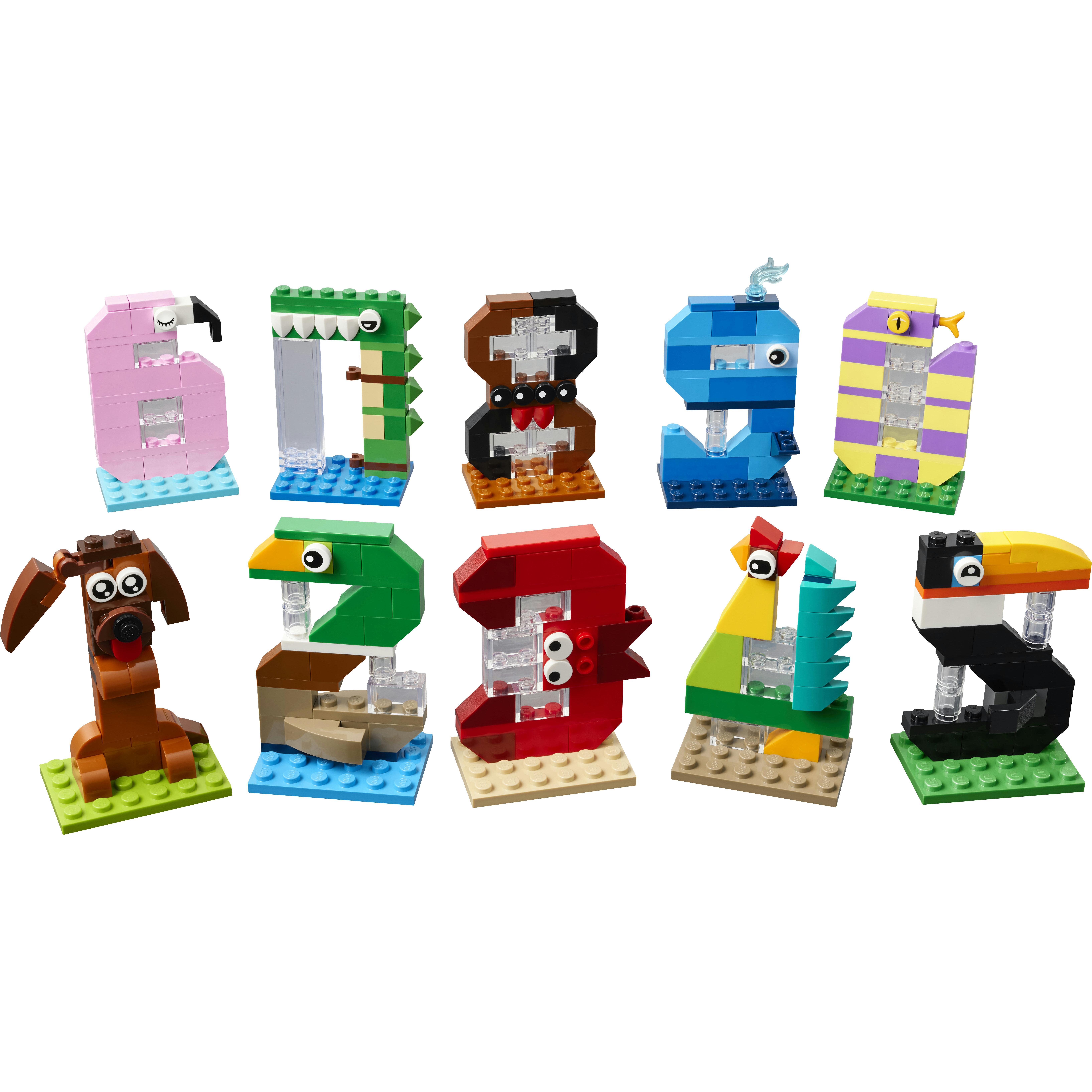 Voir la diapositive 2 : LEGO LEGO 40807 Les Chiffres d’Anniversaire - Figurines de Gâteau Animaux à Construire - Déco
