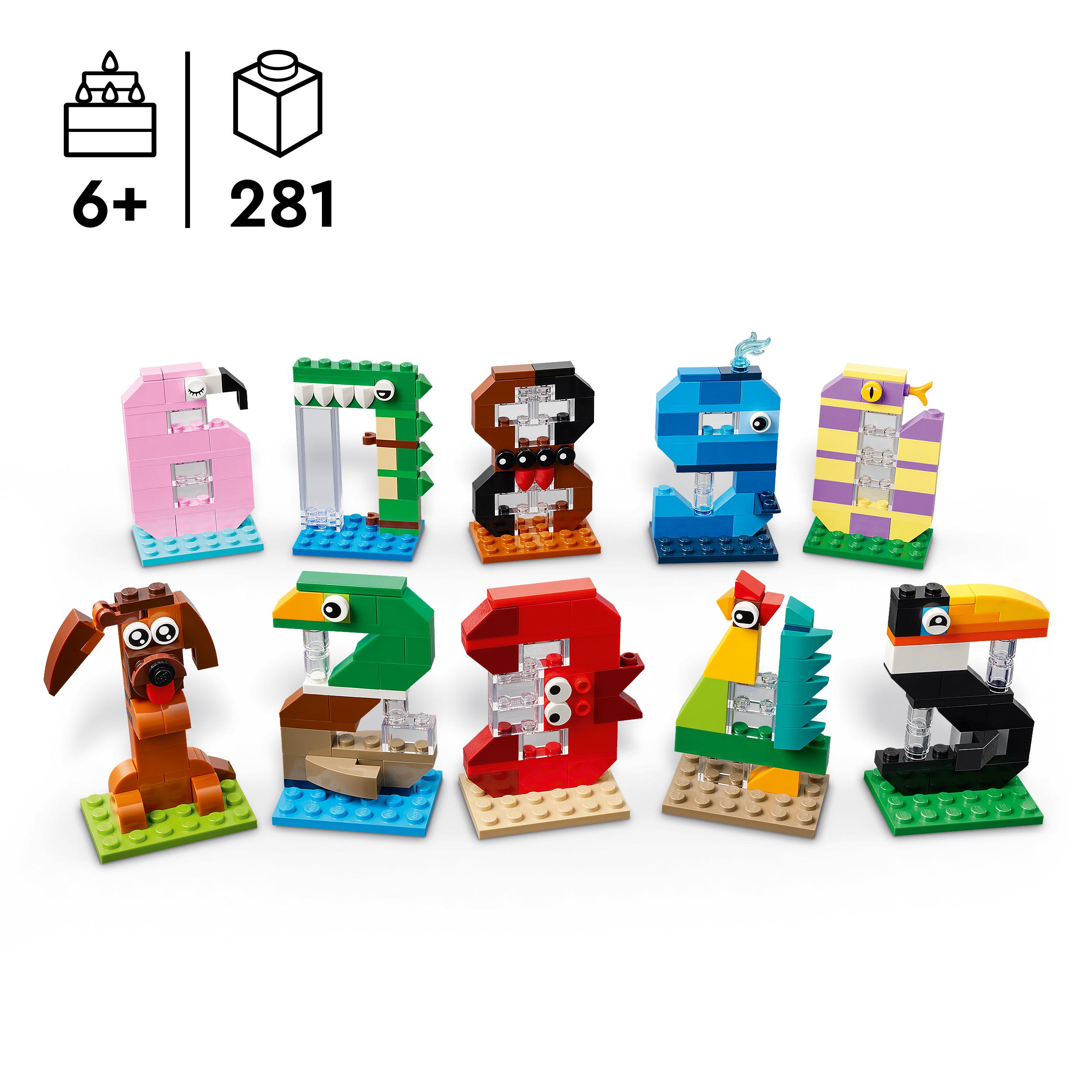 Voir la diapositive 3 : LEGO LEGO 40807 Les Chiffres d’Anniversaire - Figurines de Gâteau Animaux à Construire - Déco