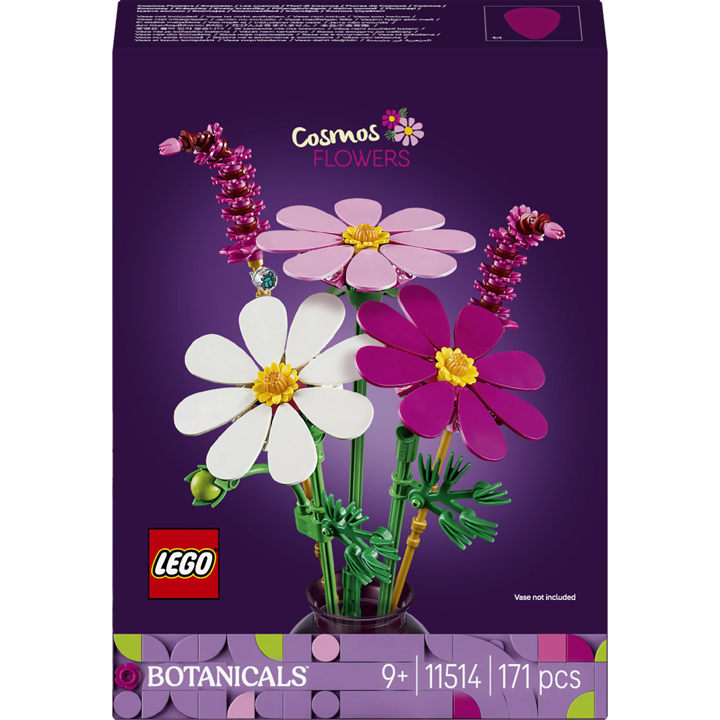 LEGO LEGO Botanicals 11514 Les Cosmos - Set de Petit Bouquet Artificiel dès 9 ans - Décoration