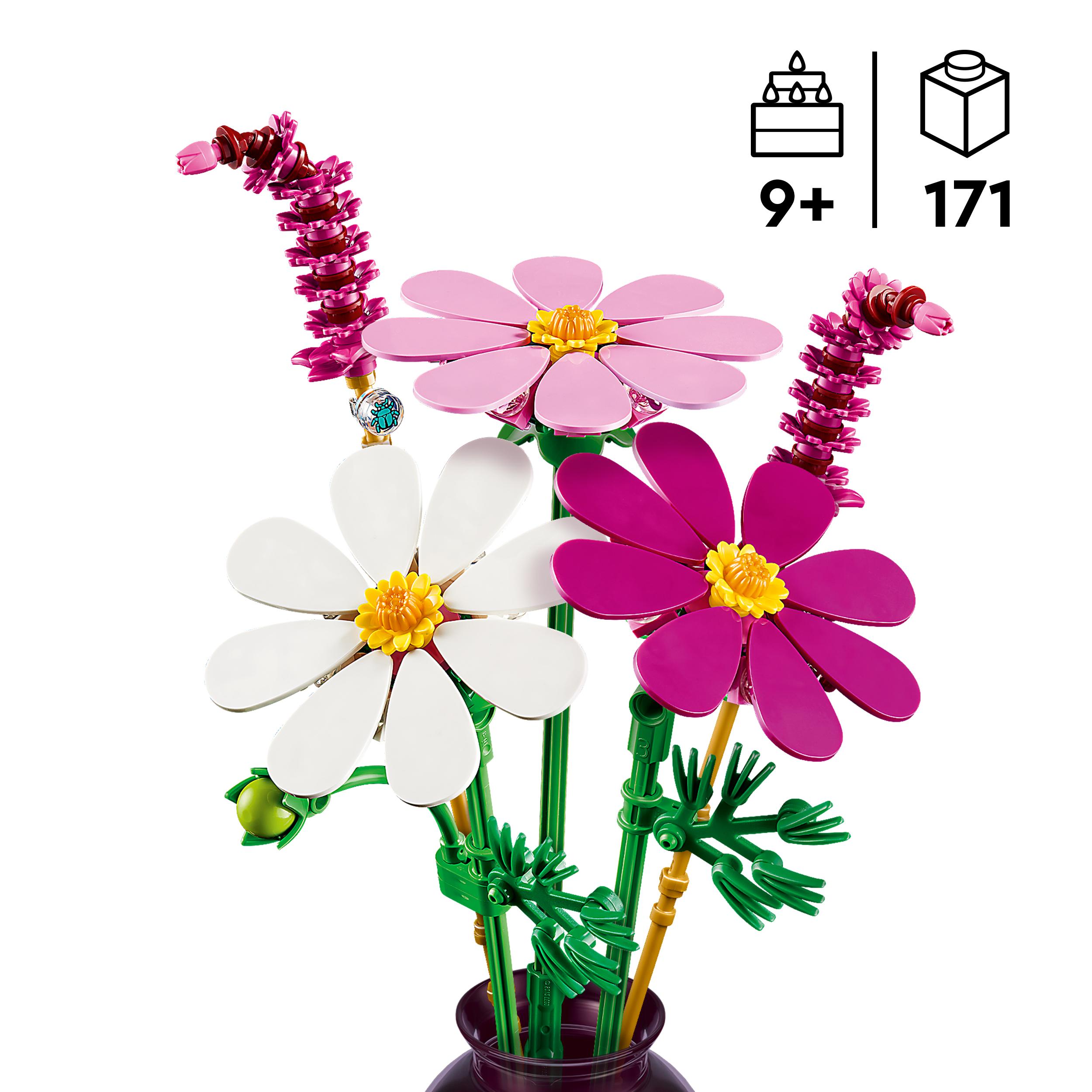 Voir la diapositive 3 : LEGO LEGO Botanicals 11514 Les Cosmos - Set de Petit Bouquet Artificiel dès 9 ans - Décoration