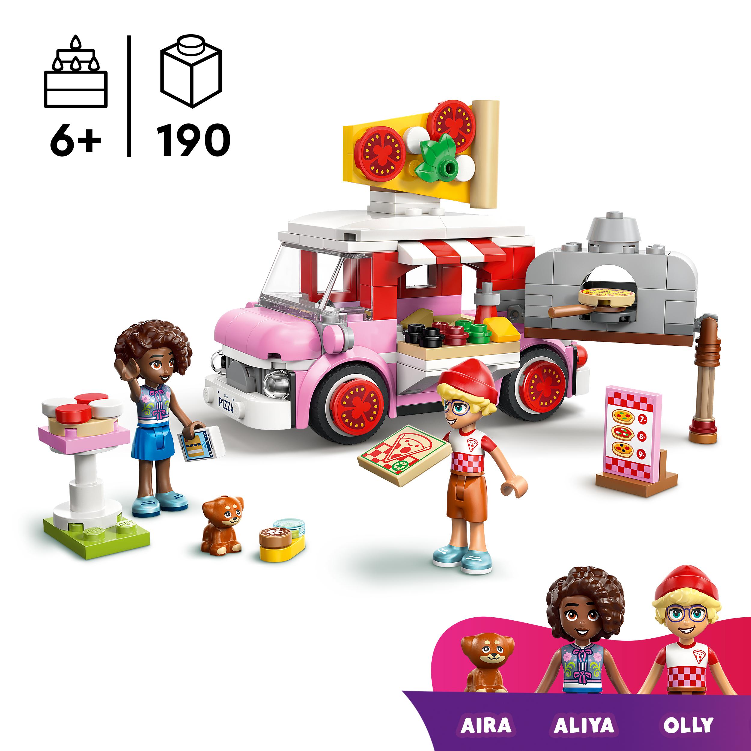 Voir la diapositive 3 : LEGO LEGO Friends 42694 Le Camion Pizza - Jeu de Construction dès 6 ans - Jeu de Rôle - Cadeau