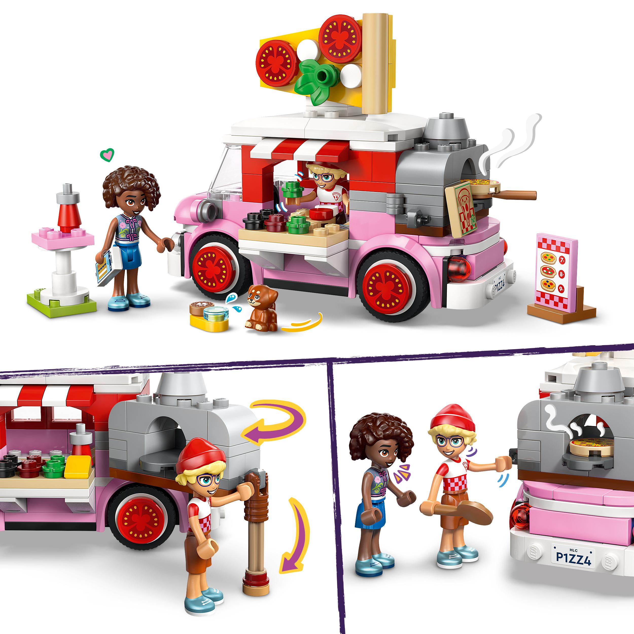 Voir la diapositive 4 : LEGO LEGO Friends 42694 Le Camion Pizza - Jeu de Construction dès 6 ans - Jeu de Rôle - Cadeau