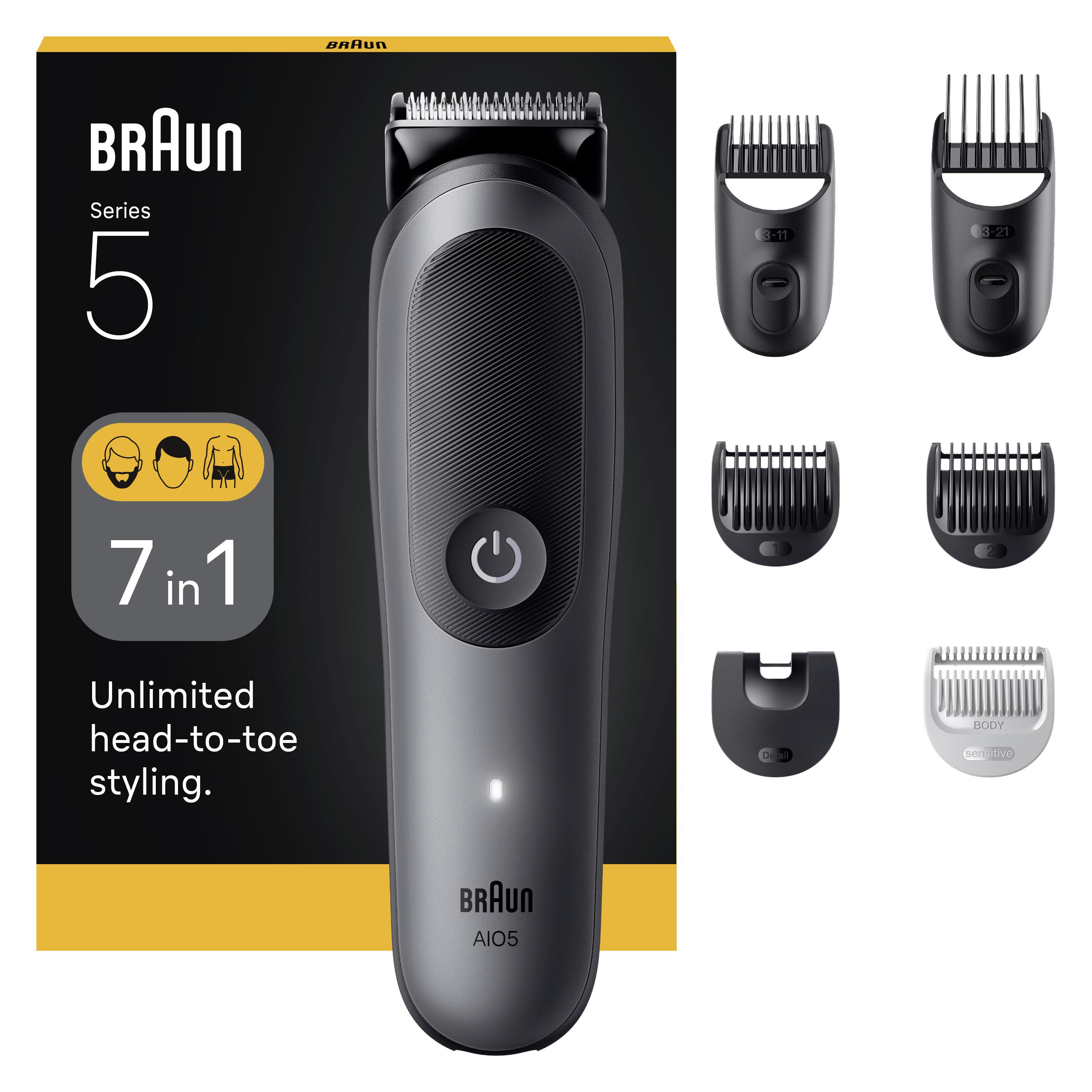 BRAUN Tondeuse multifonction 7 en 1 AIO5520 - Noir