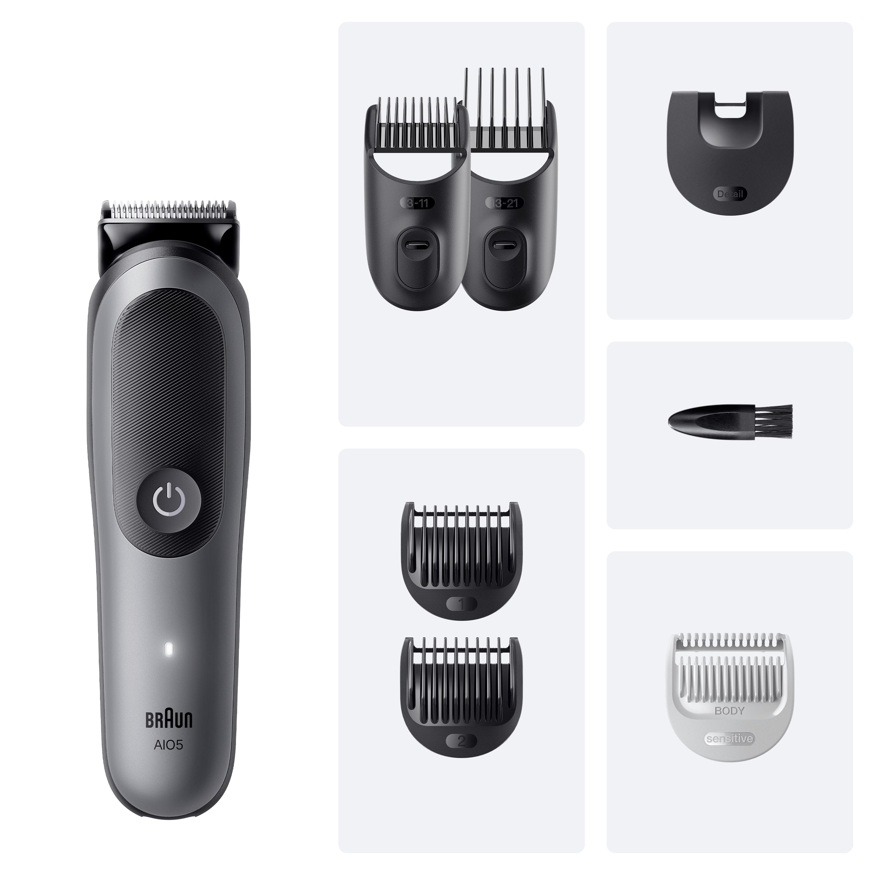 Voir la diapositive 6 : BRAUN Tondeuse multifonction 7 en 1 AIO5520 - Noir