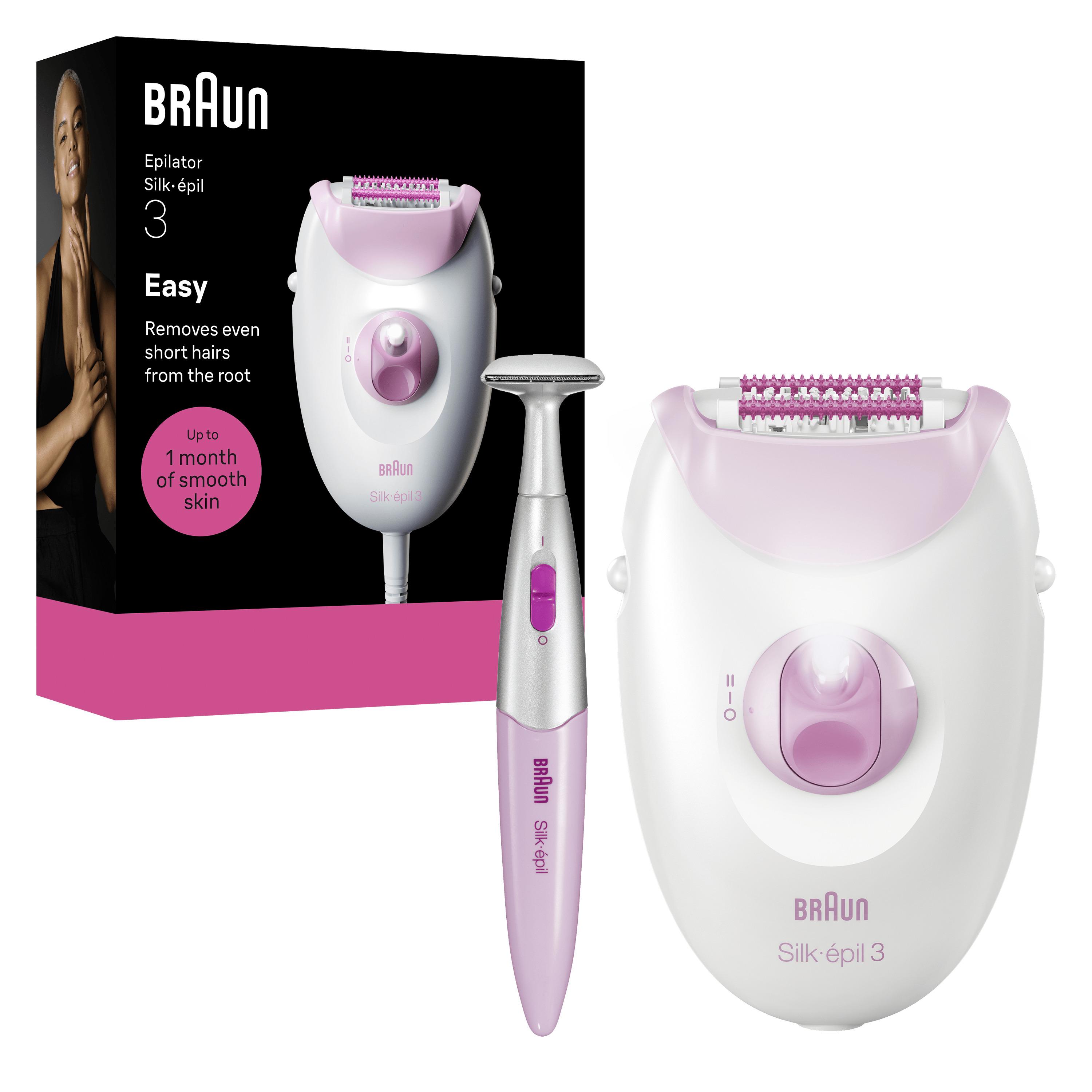 Voir la diapositive 15 : BRAUN Épilateur SE3-202 - Blanc