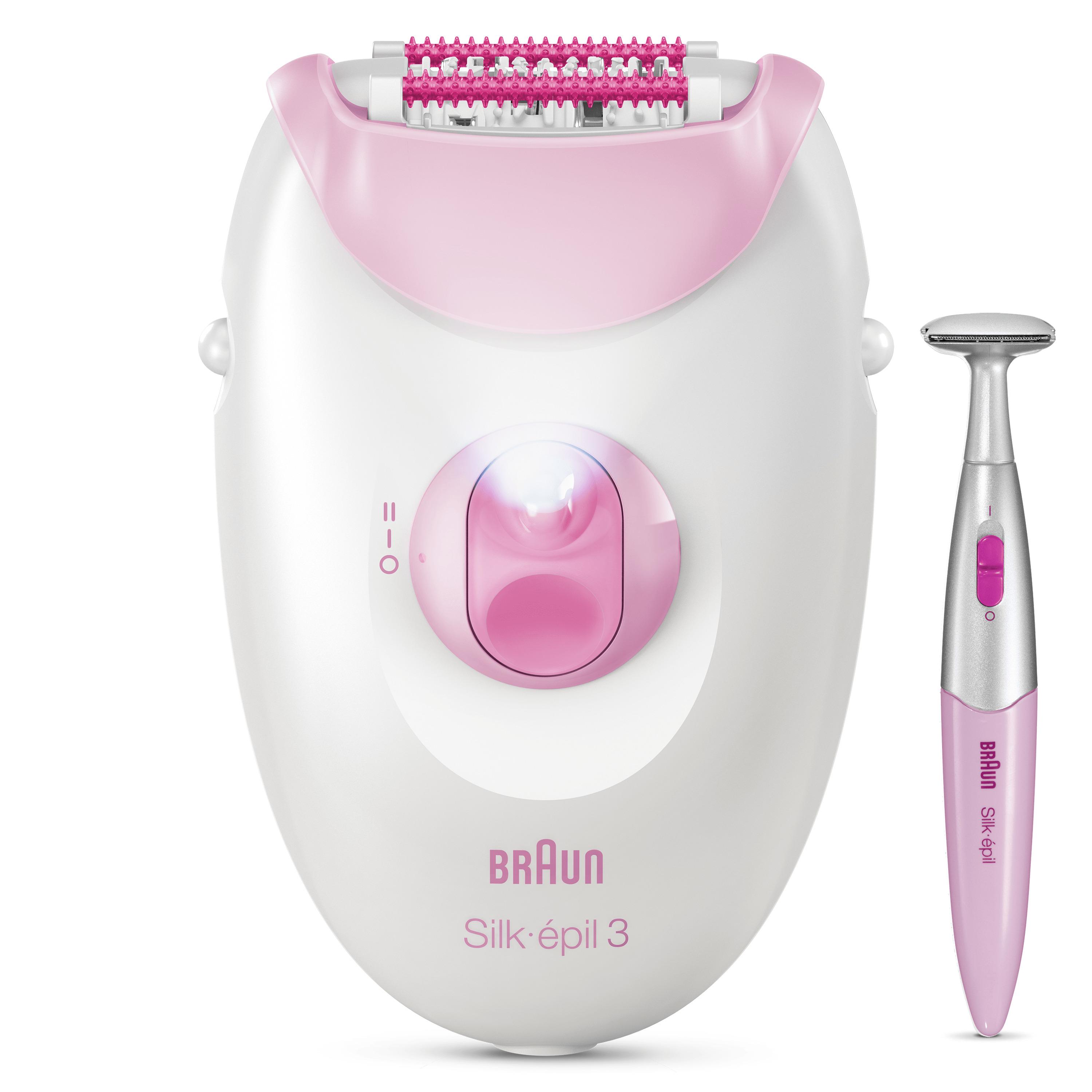 Voir la diapositive 8 : BRAUN Épilateur SE3-202 - Blanc
