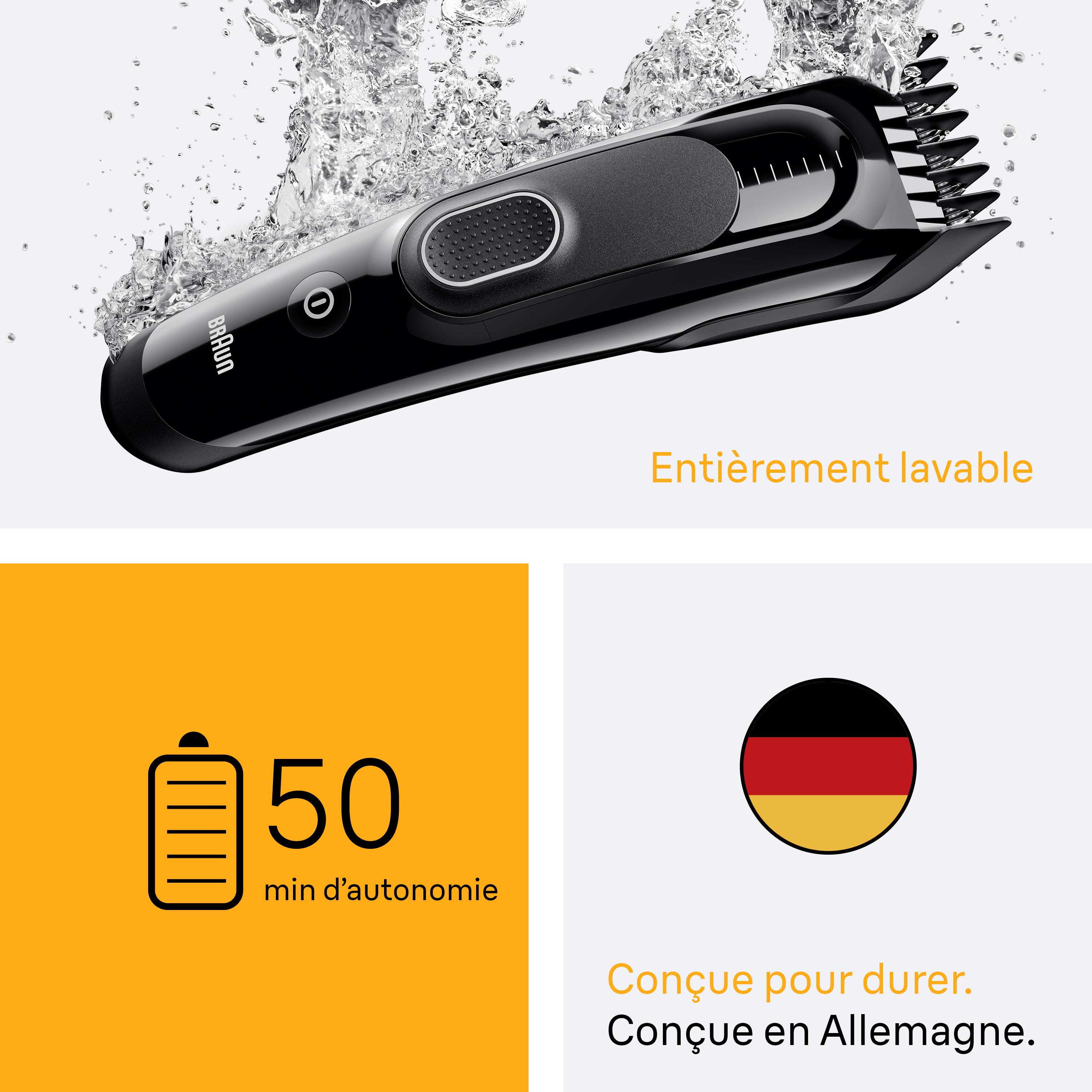 Voir la diapositive 5 : BRAUN Tondeuse cheveux HC5510 - Noir