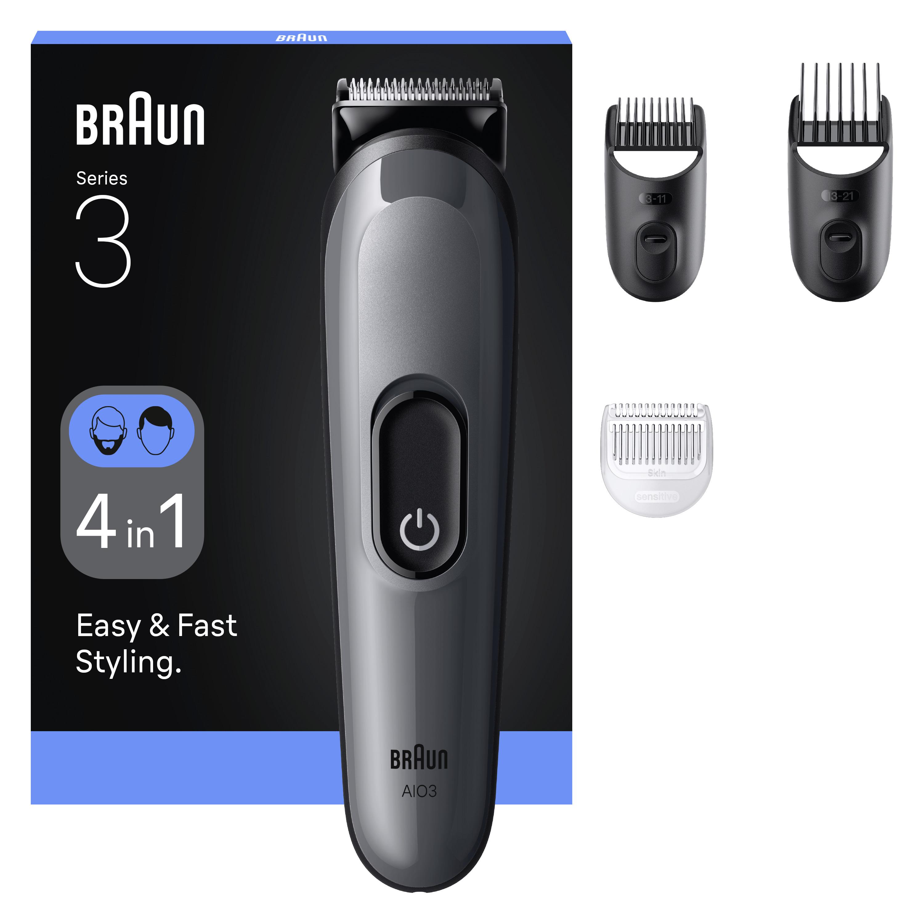 BRAUN Tondeuse multifonction AIO3500 - Gris