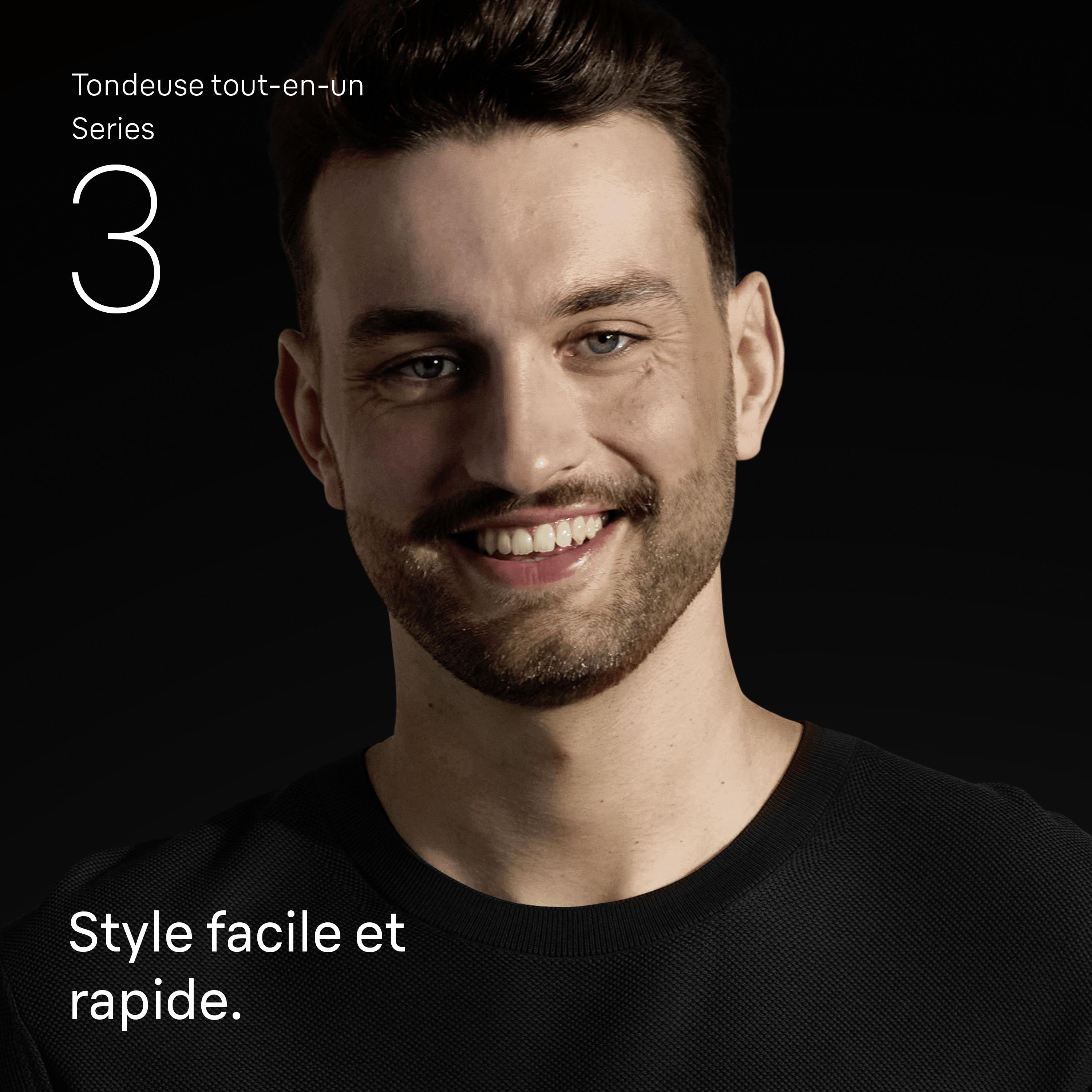 Voir la diapositive 2 : BRAUN Tondeuse multifonction AIO3500 - Gris