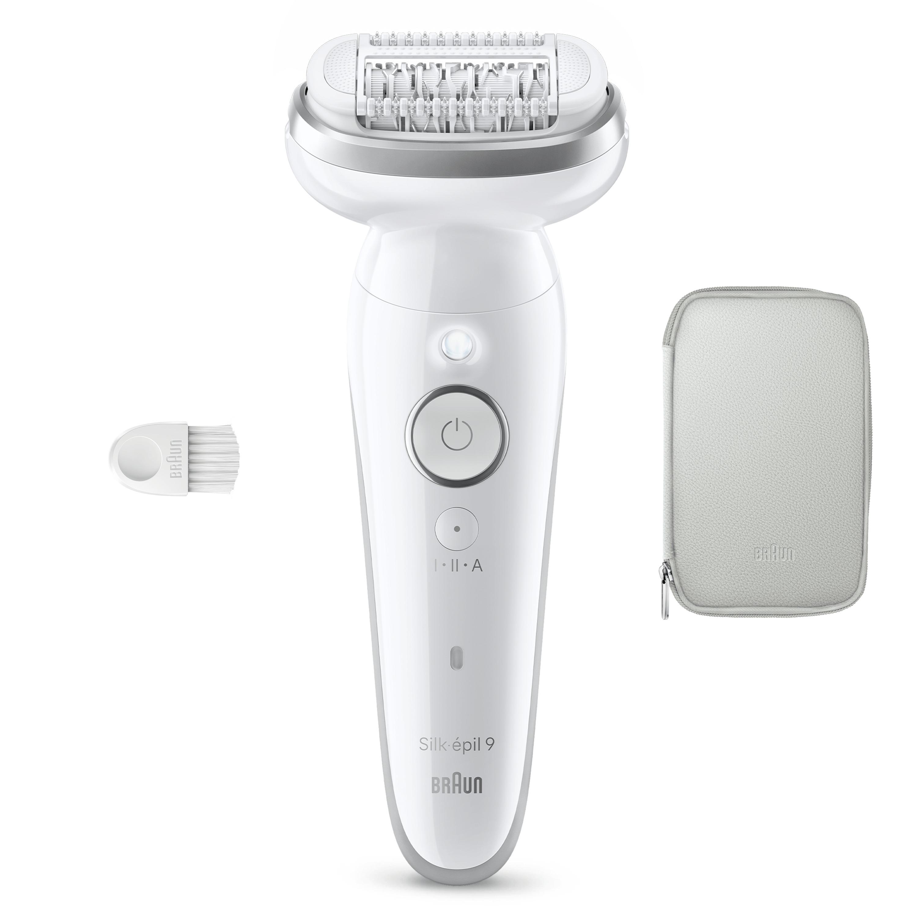 Voir la diapositive 13 : BRAUN Épilateur SES9-000 - Blanc