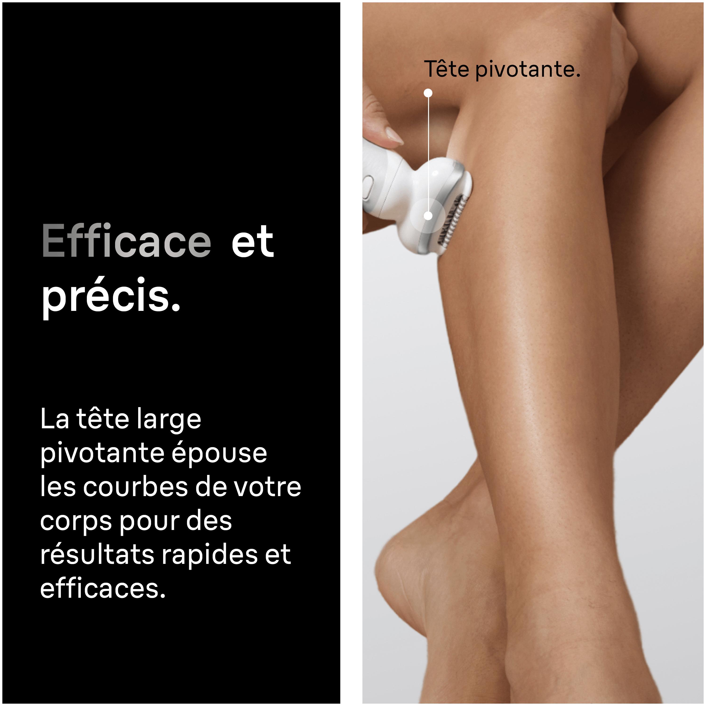 Voir la diapositive 3 : BRAUN Épilateur SES9-000 - Blanc