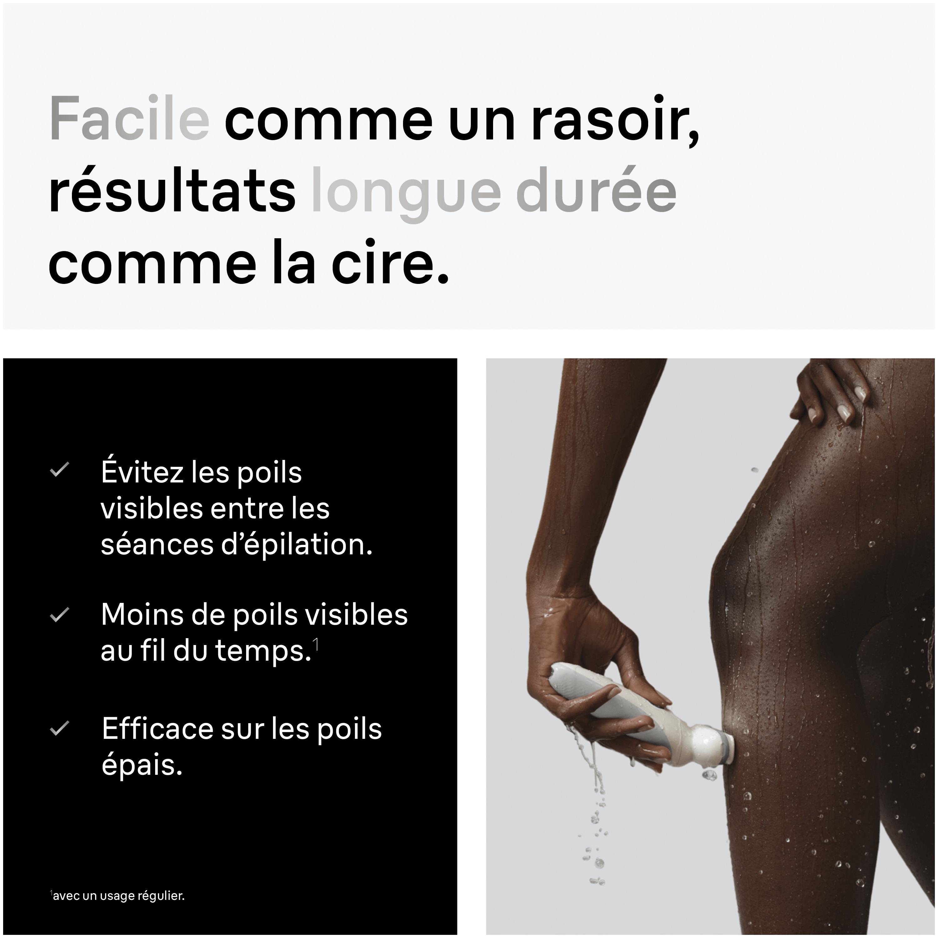Voir la diapositive 4 : BRAUN Épilateur SES9-000 - Blanc