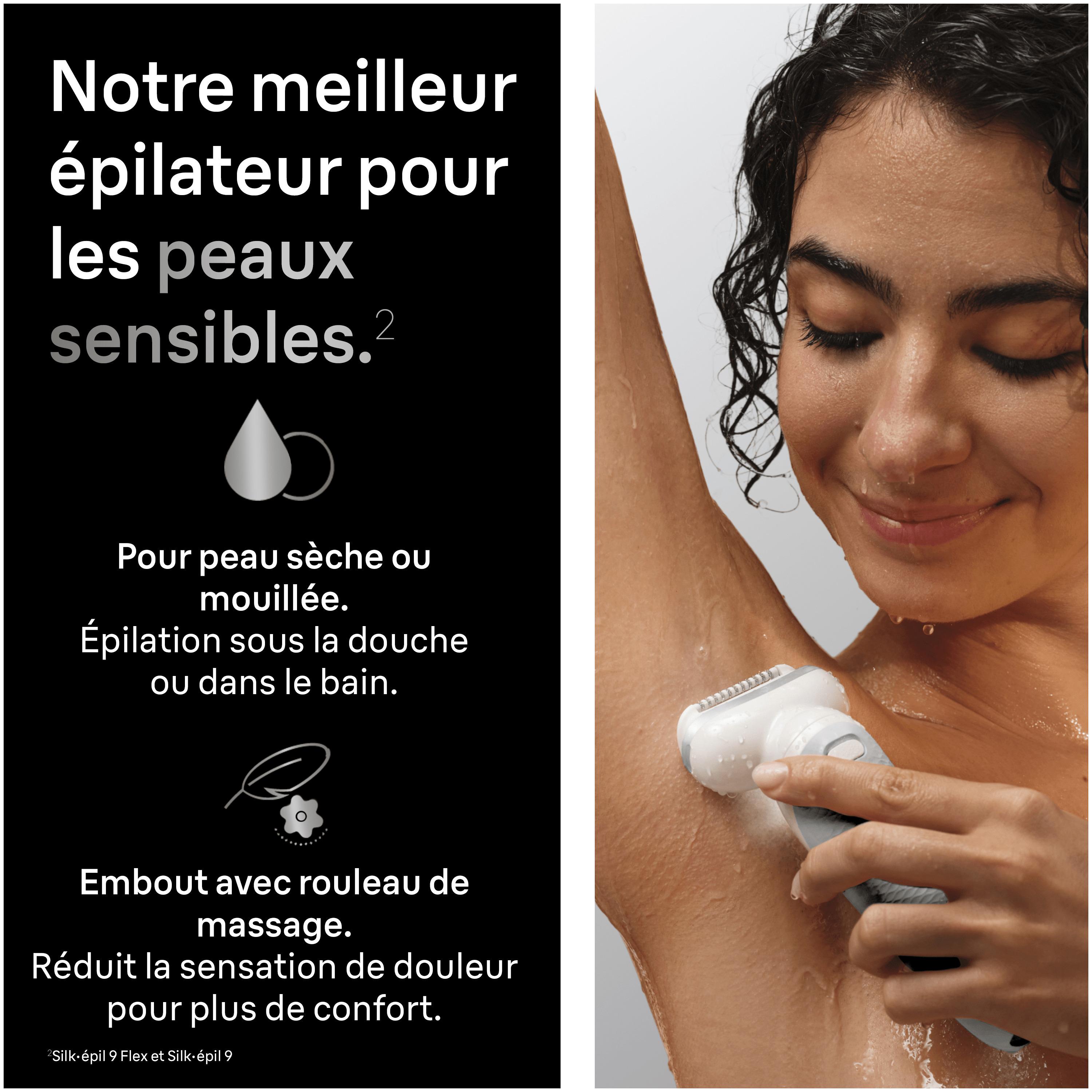 Voir la diapositive 5 : BRAUN Épilateur SES9-000 - Blanc