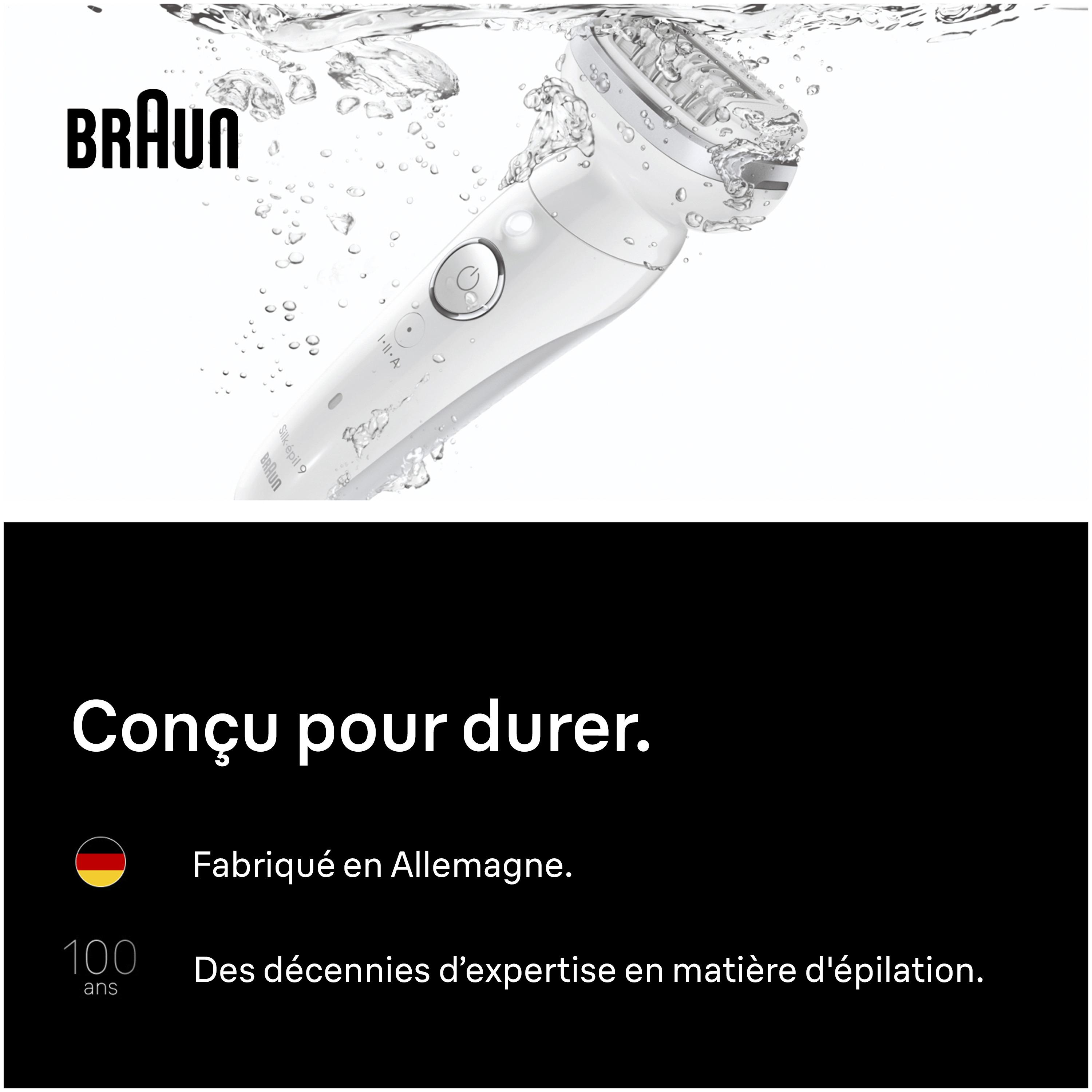 Voir la diapositive 6 : BRAUN Épilateur SES9-000 - Blanc