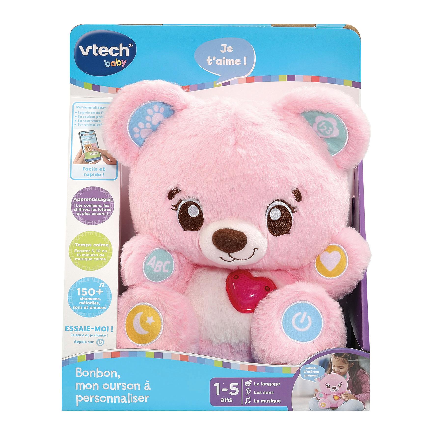 Voir la diapositive 6 : VTECH Peluche Bonbon mon Ourson à personnaliser - Rose