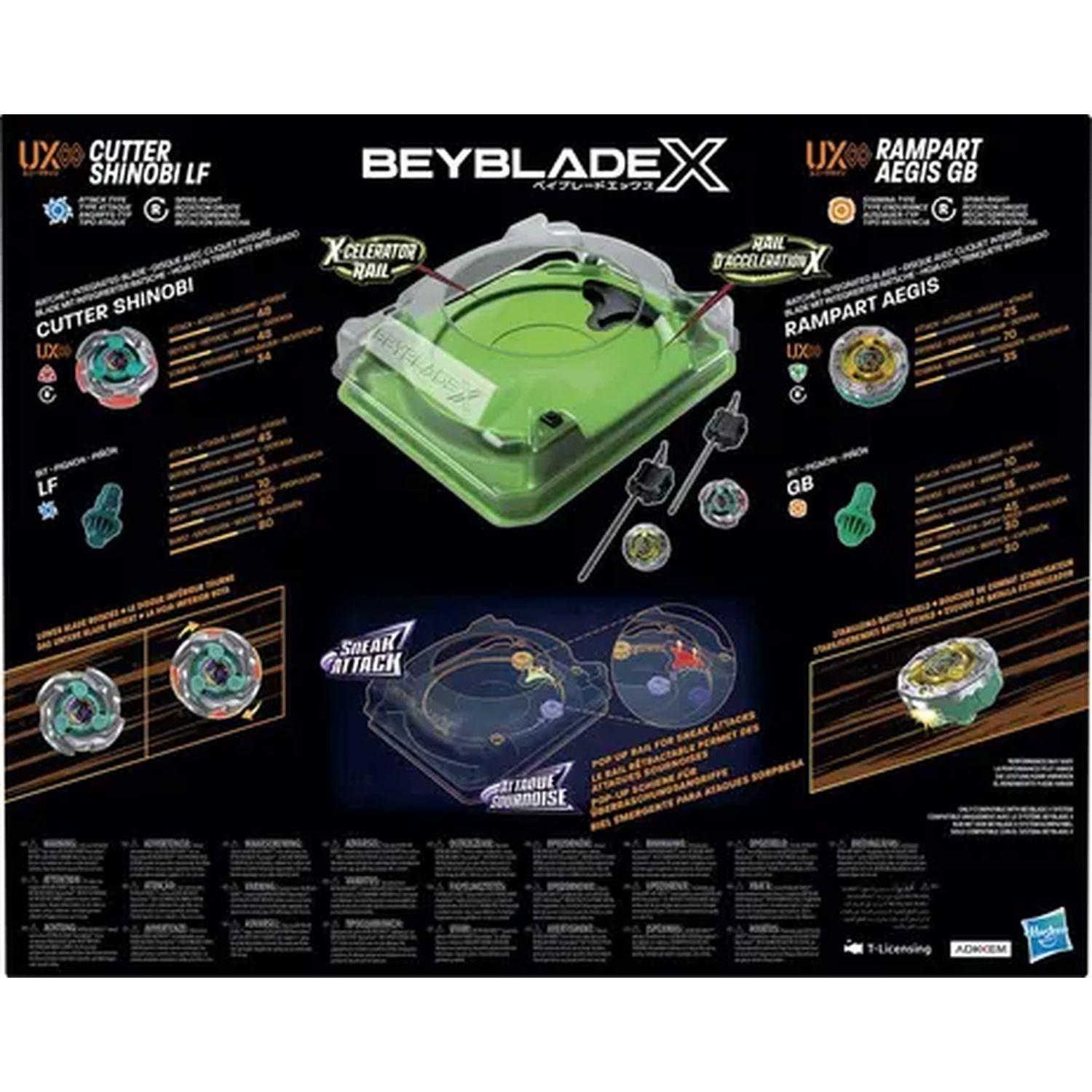 Voir la diapositive 3 : HASBRO Set de Combat Attaque sournoise BeybladeX