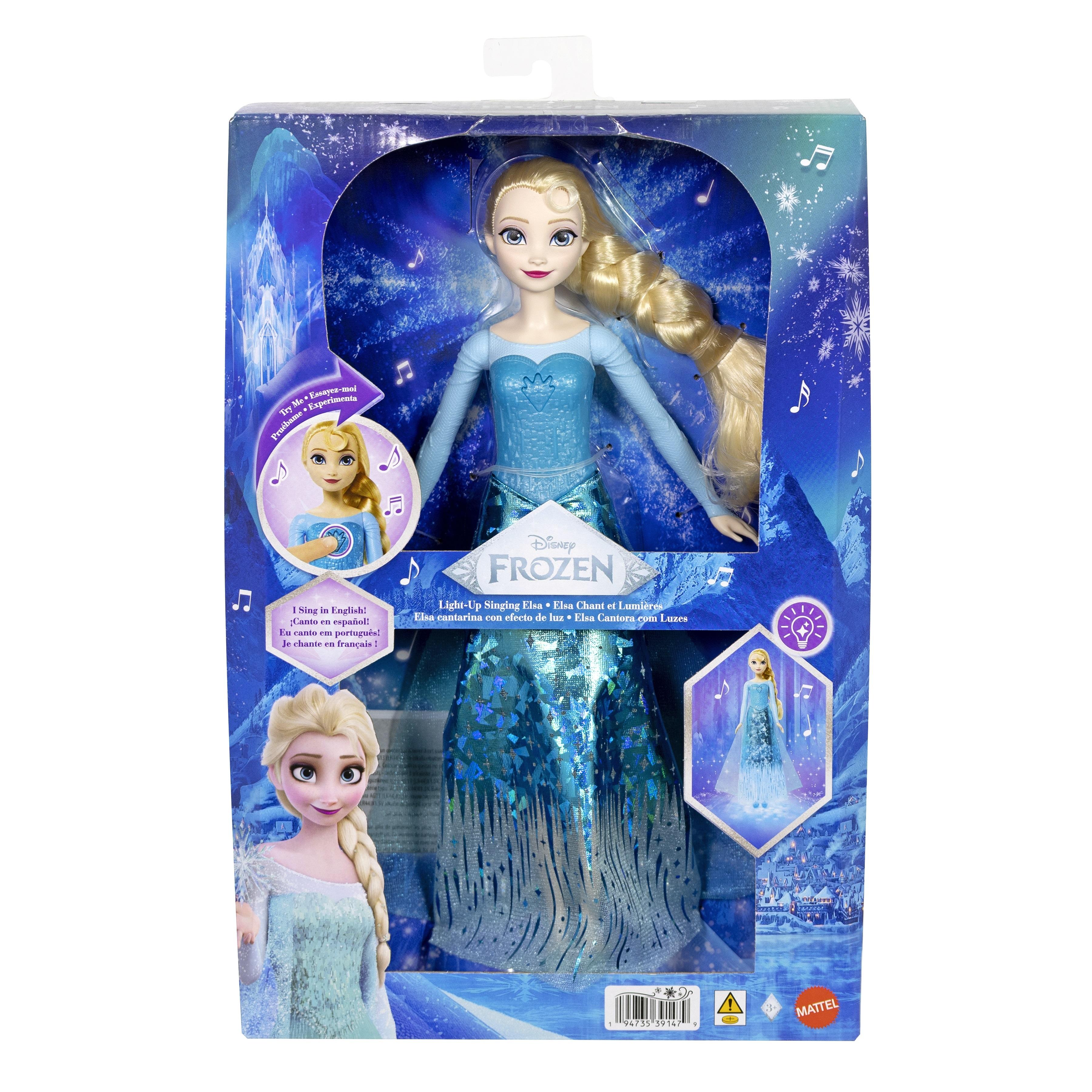 MATTEL Poupée Elsa, Chant et Lumière