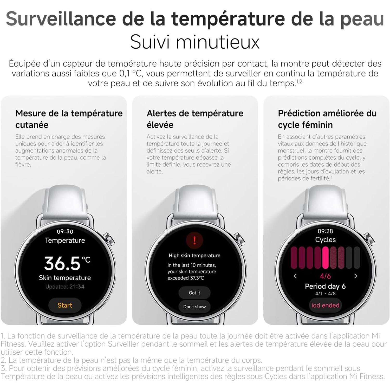 Voir la diapositive 10 : XIAOMI Montre connectée Redmi Watch S4 41mm - Noir
