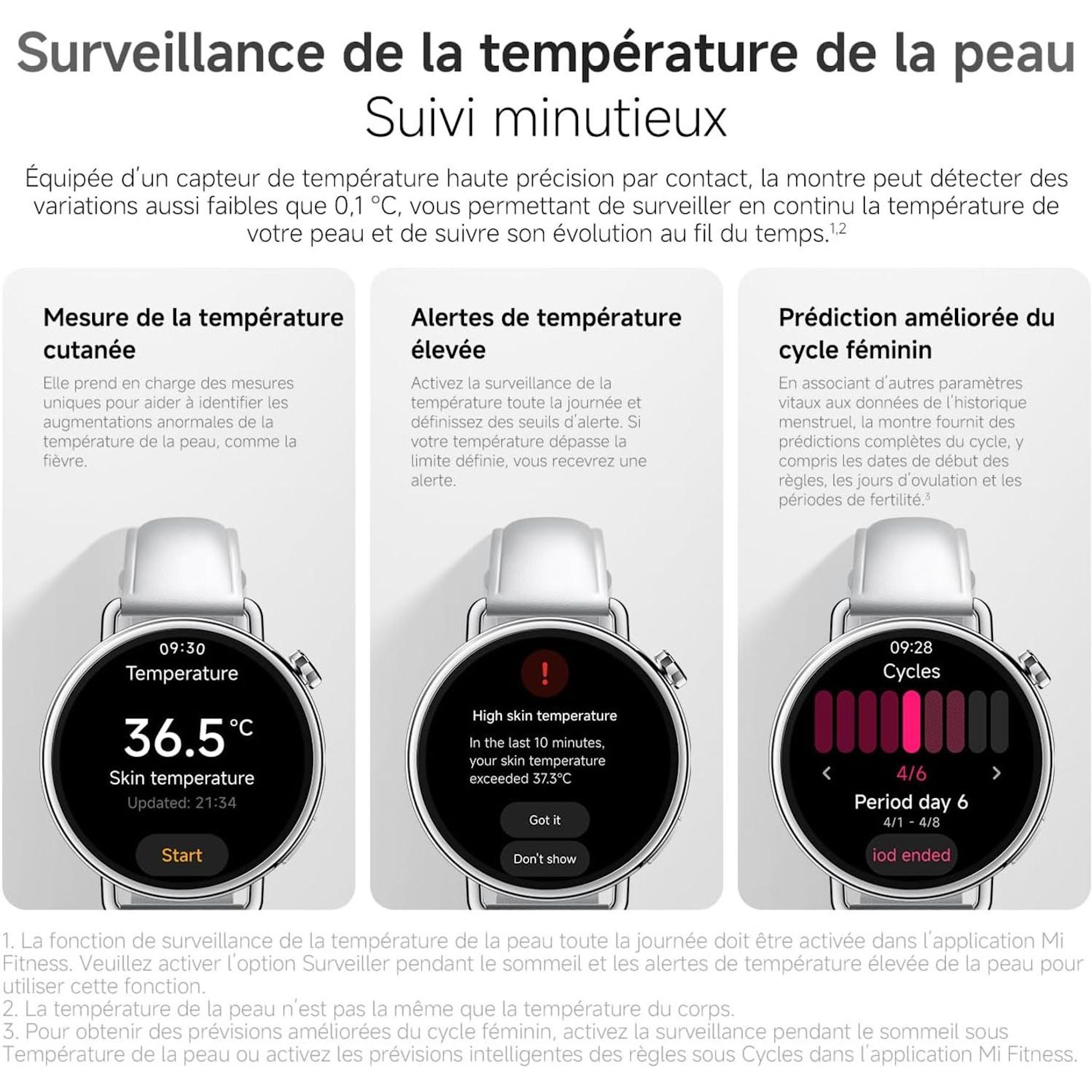Voir la diapositive 10 : XIAOMI Montre connectée Redmi Watch S4 41mm - Noir