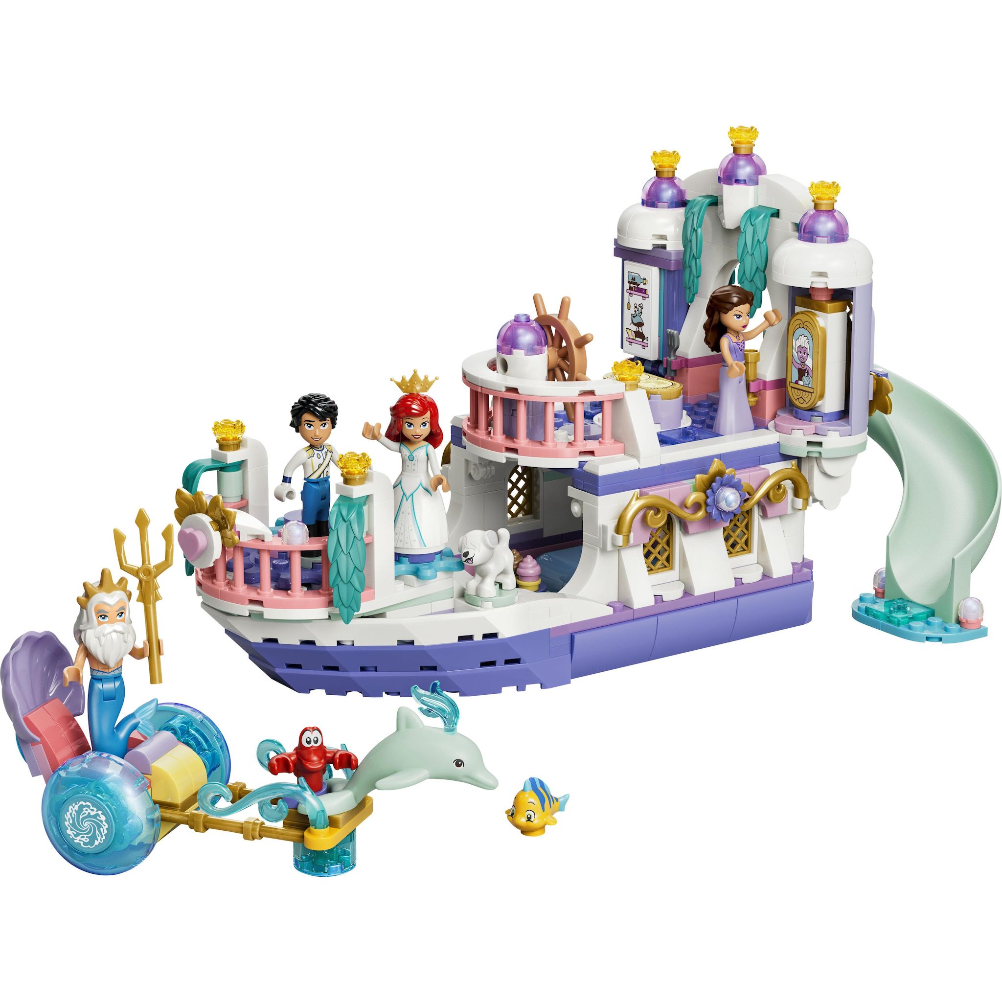 Voir la diapositive 2 : LEGO LEGO ǀ Disney Princess 43299 Le Bateau du Mariage Royal d’Ariel - Jouet dès 6 ans - Déco