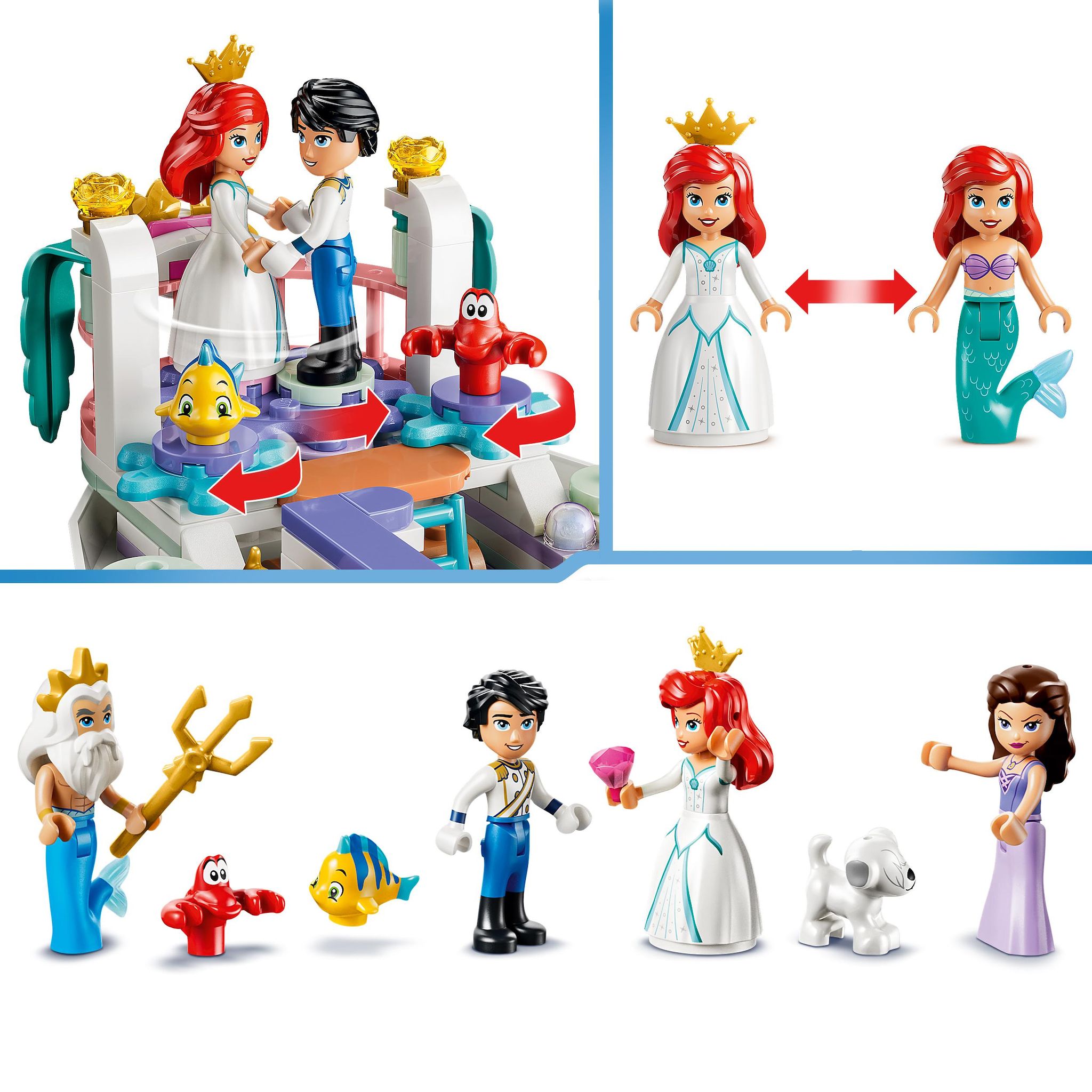 Voir la diapositive 5 : LEGO LEGO ǀ Disney Princess 43299 Le Bateau du Mariage Royal d’Ariel - Jouet dès 6 ans - Déco
