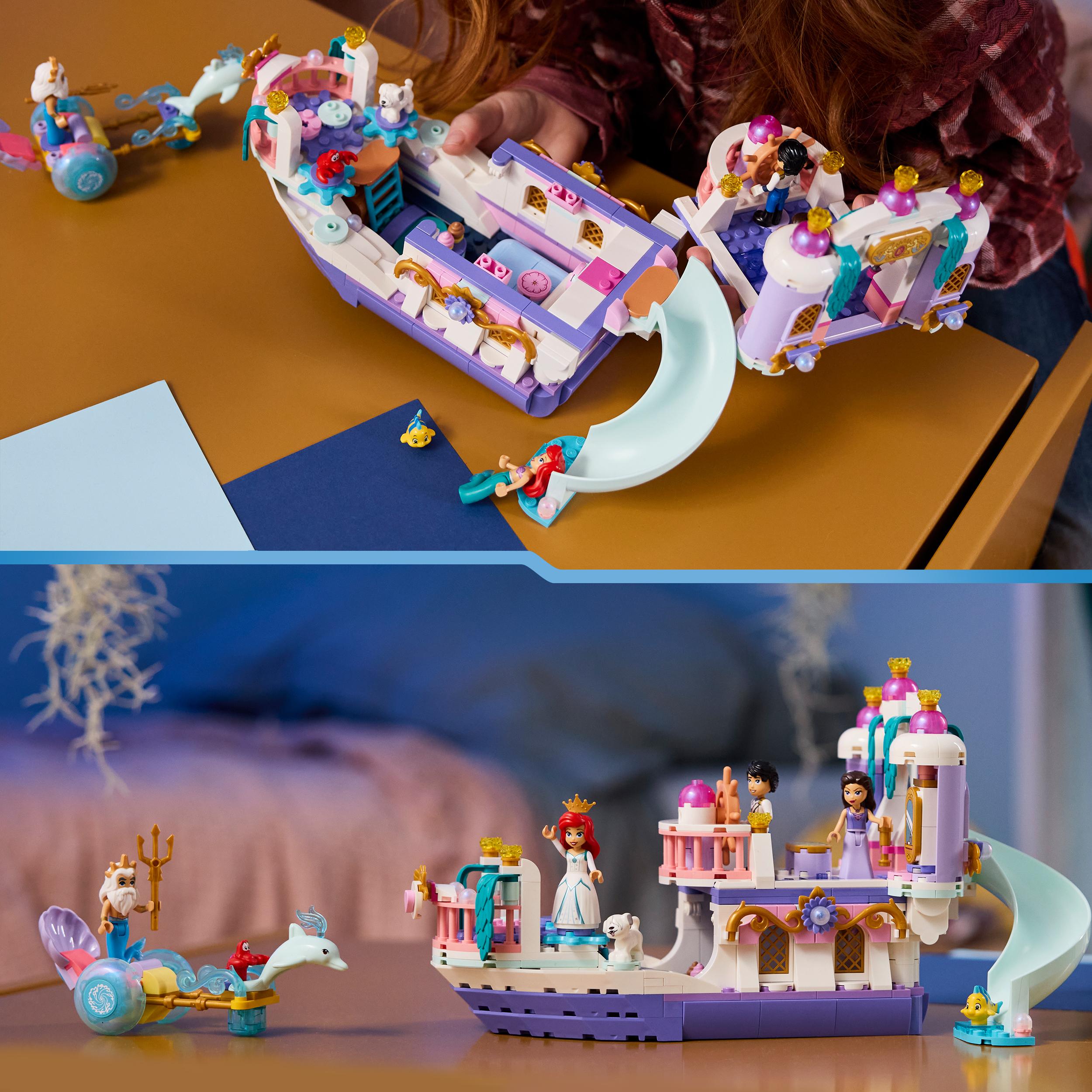 Voir la diapositive 6 : LEGO LEGO ǀ Disney Princess 43299 Le Bateau du Mariage Royal d’Ariel - Jouet dès 6 ans - Déco