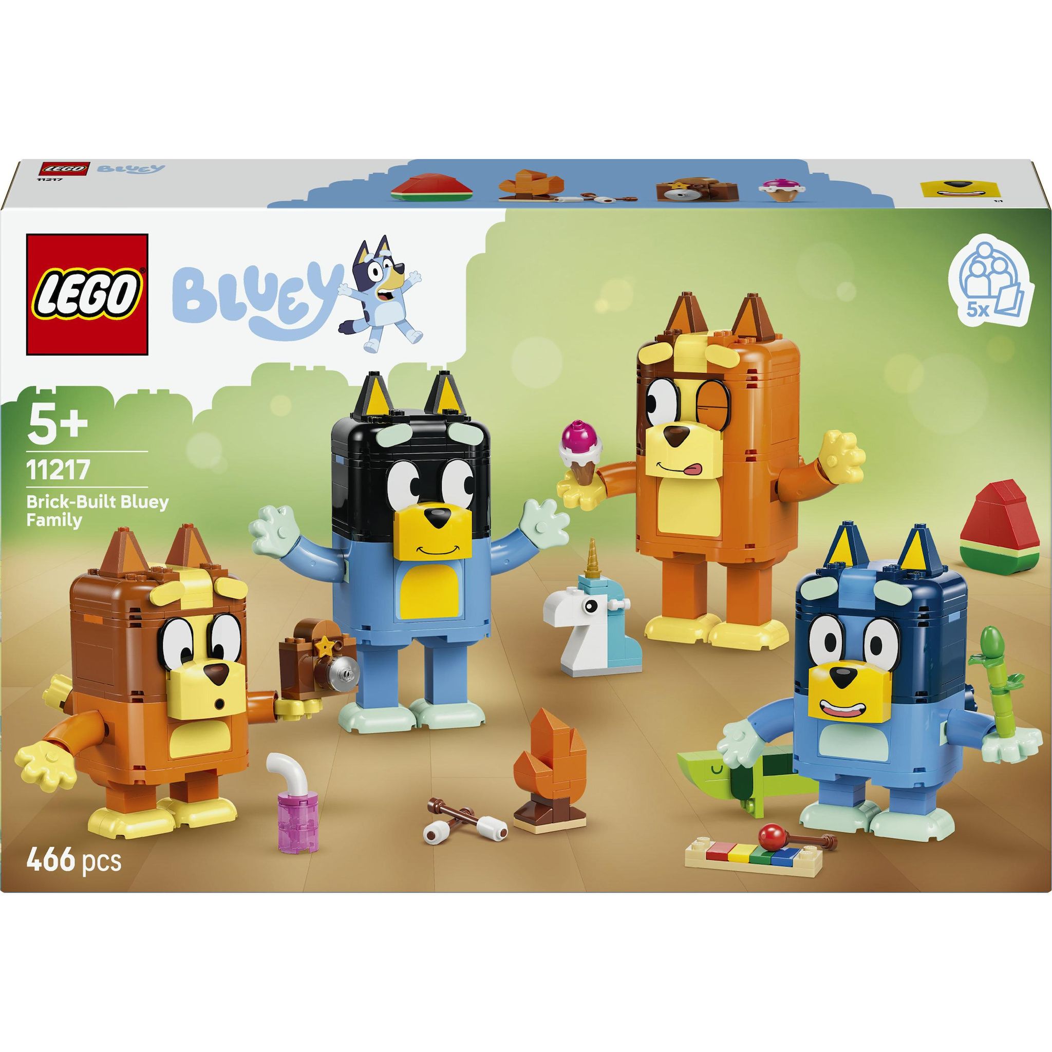 LEGO Bluey 11217 - Figurines à construire Bluey et sa famille