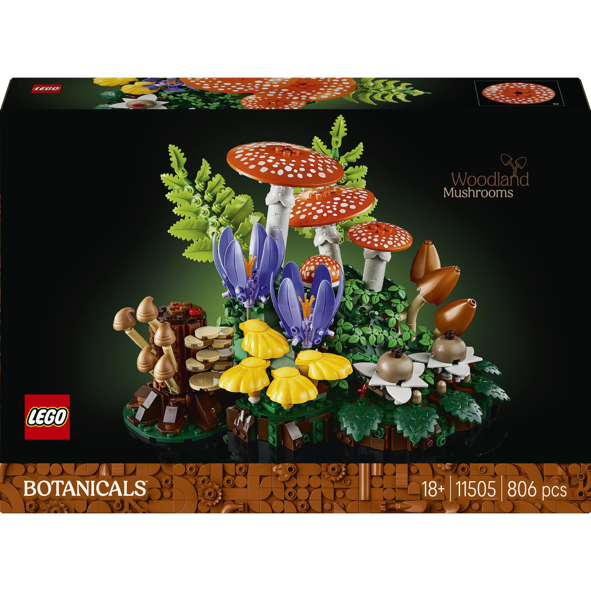 LEGO Botanicals 11505 Les Champignons des Bois - Set pour Adulte - Plantes Artificielles