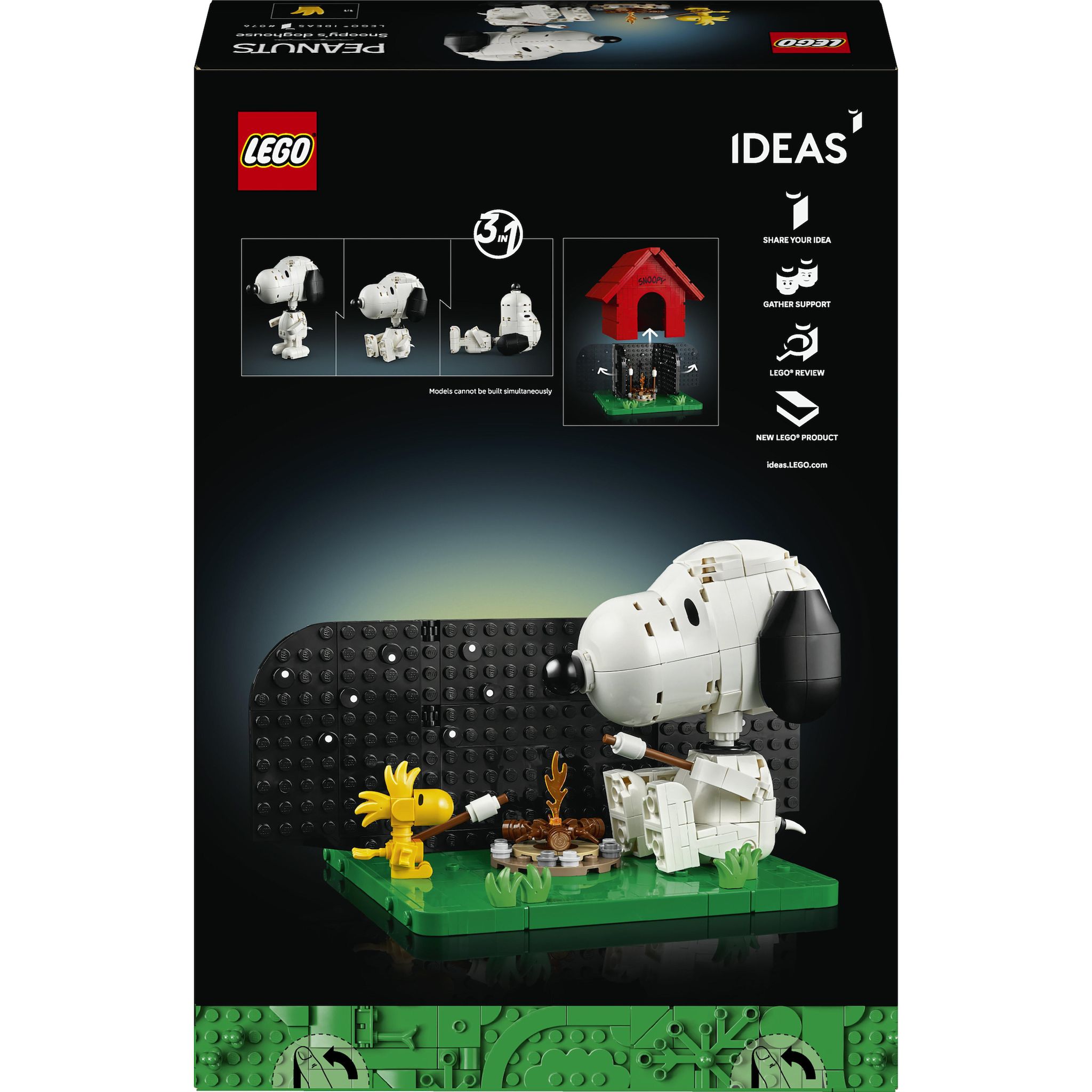 Voir la diapositive 7 : LEGO Ideas 21368 - Peanuts : la niche de Snoopy