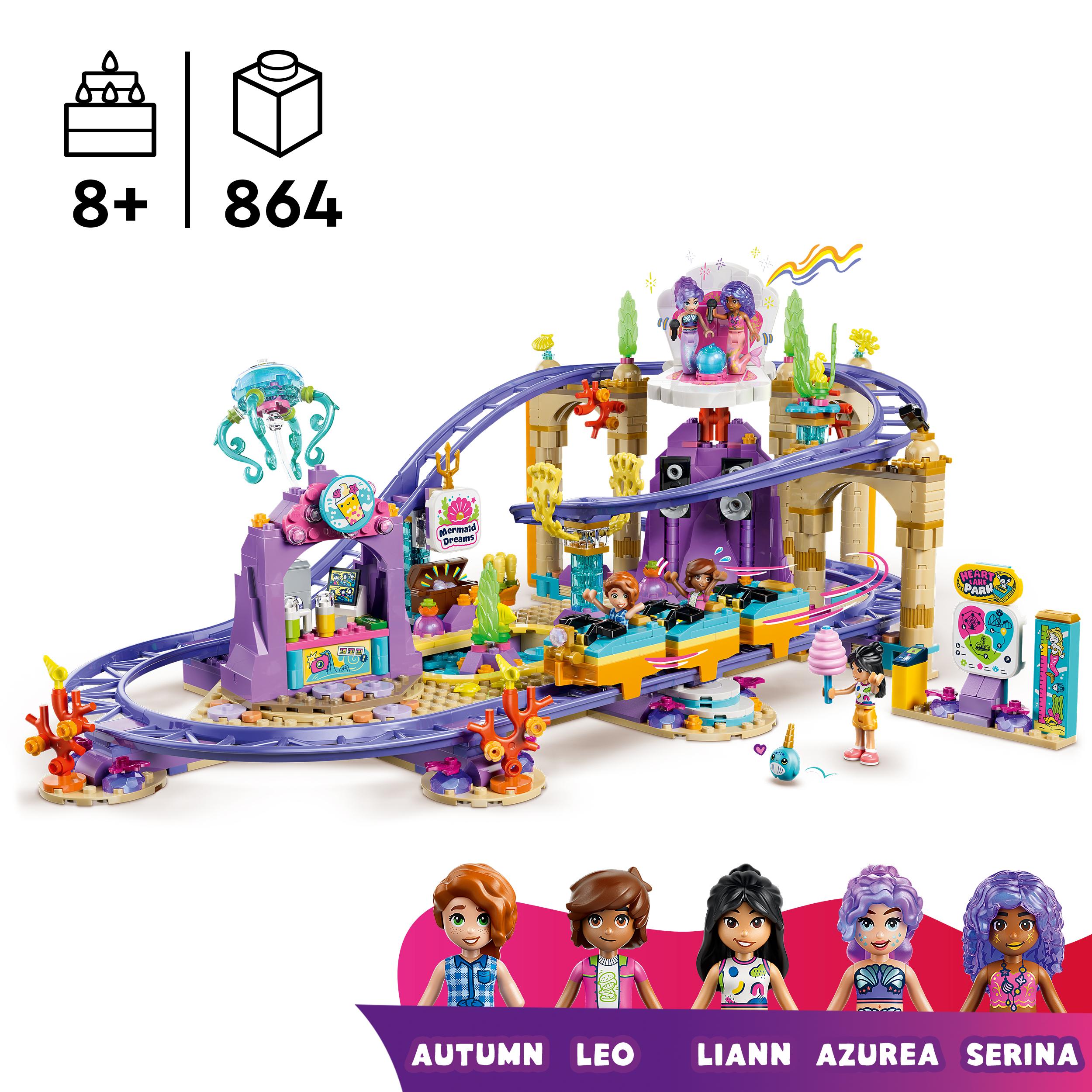 Voir la diapositive 3 : LEGO LEGO Friends 42703 Les Montagnes Russes des Sirènes - Jouet Interactif dès 8 ans - Cadeau