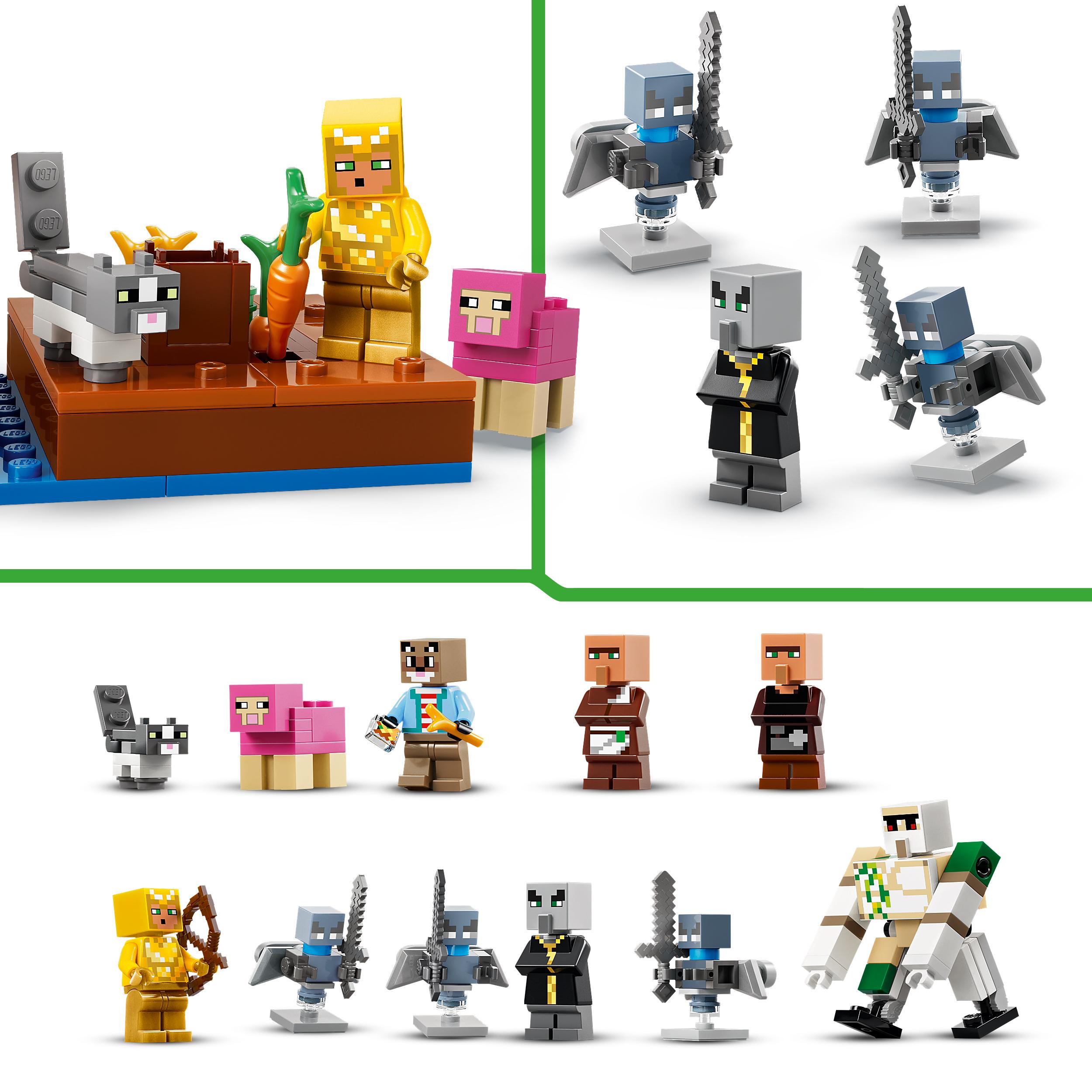 Voir la diapositive 5 : LEGO LEGO Minecraft 21596 L’Évocateur à l’Attaque du Village - Jeu 9 ans - Maquettes de Maisons