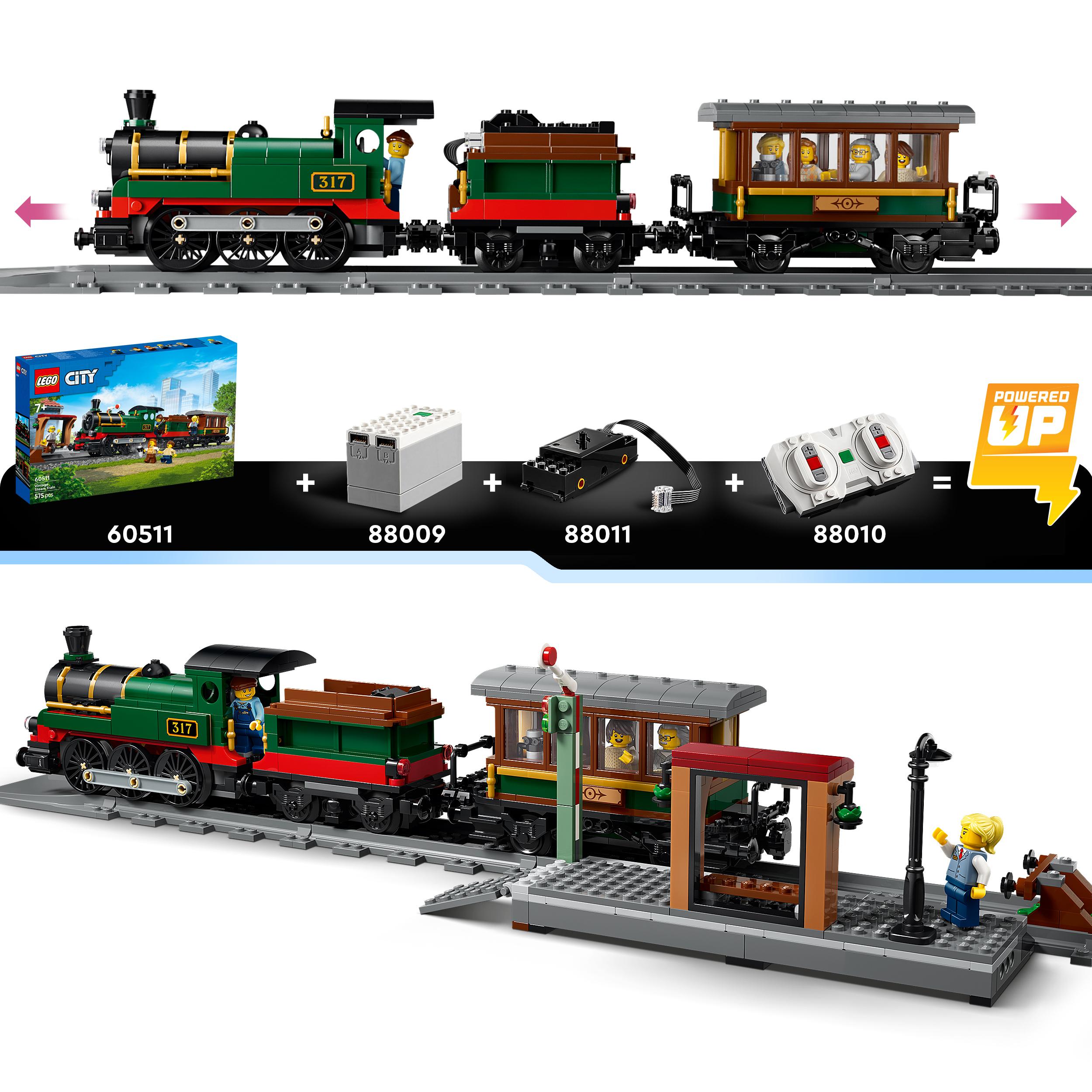 Voir la diapositive 4 : LEGO LEGO City 60511 Le Train à Vapeur Rétro - Jouet Garçon ou Fille dès 7 ans - Maquette STEM