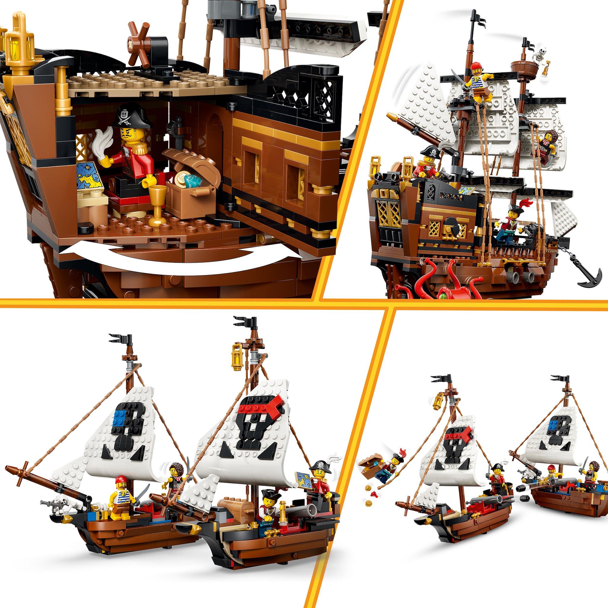 Voir la diapositive 4 : LEGO Creator 31387 - Le Bateau Pirate Mythique