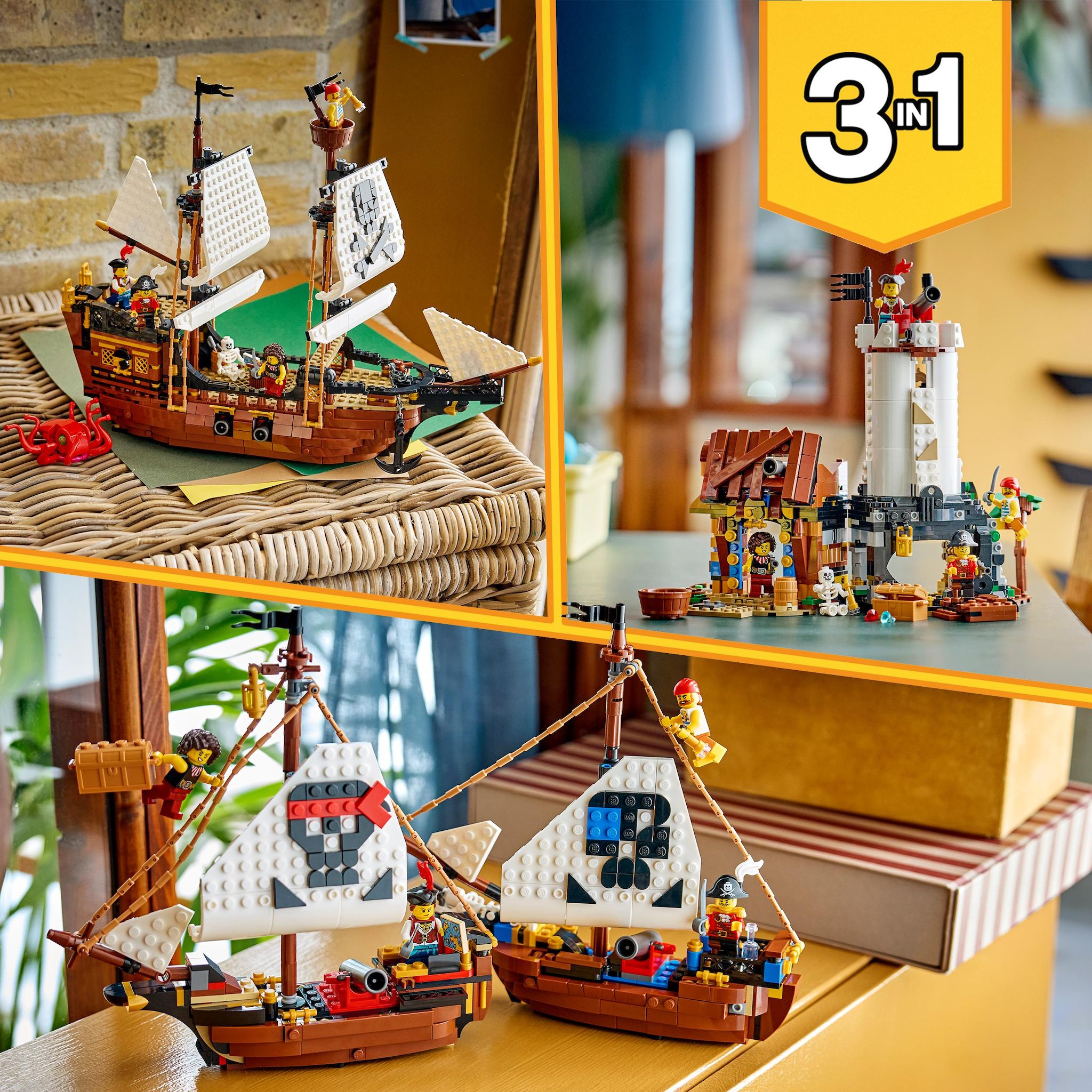 Voir la diapositive 6 : LEGO Creator 31387 - Le Bateau Pirate Mythique