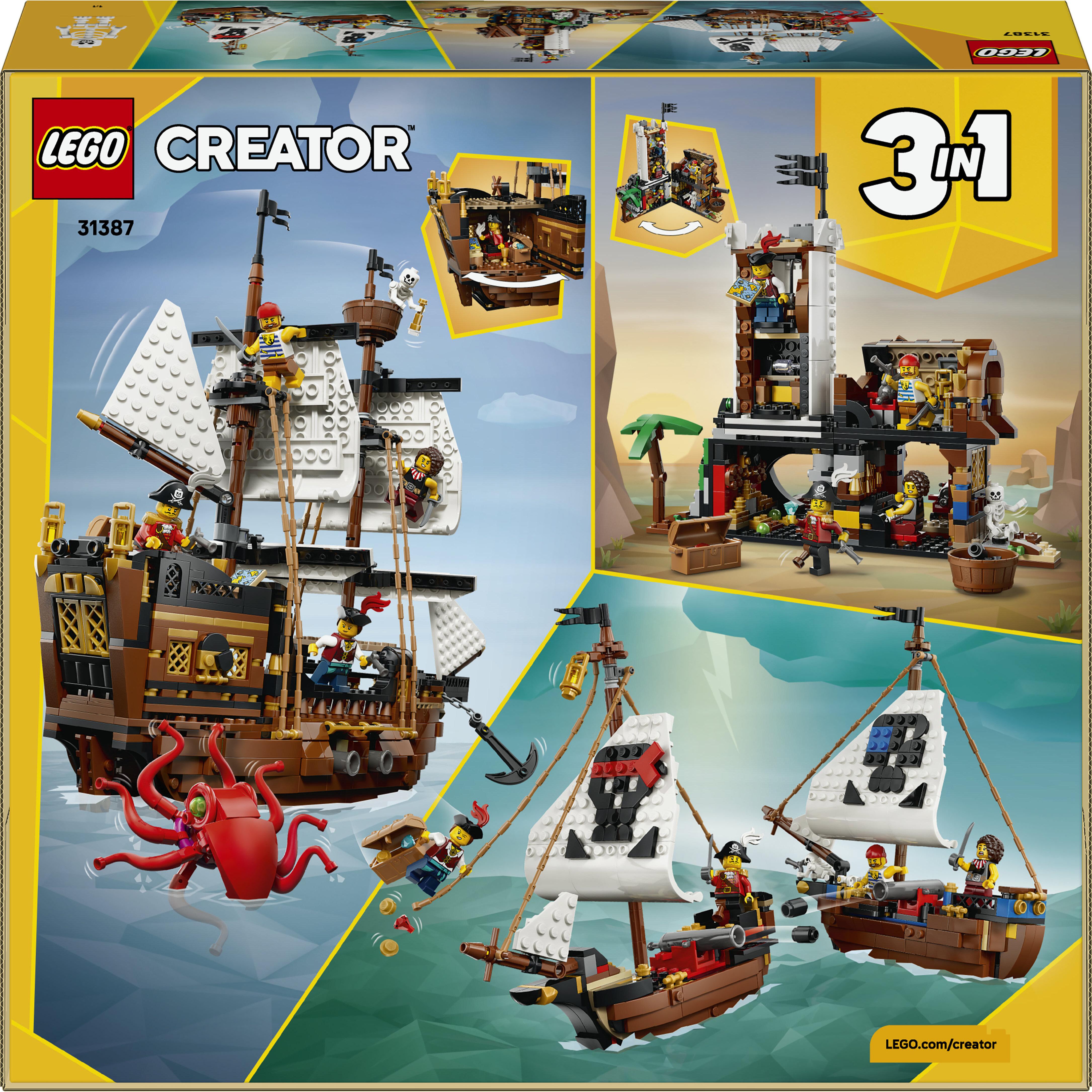 Voir la diapositive 7 : LEGO LEGO Creator 3-en-1 31387 Bateau Pirate Mythique - Jeu de Construction 9 ans - Maquette