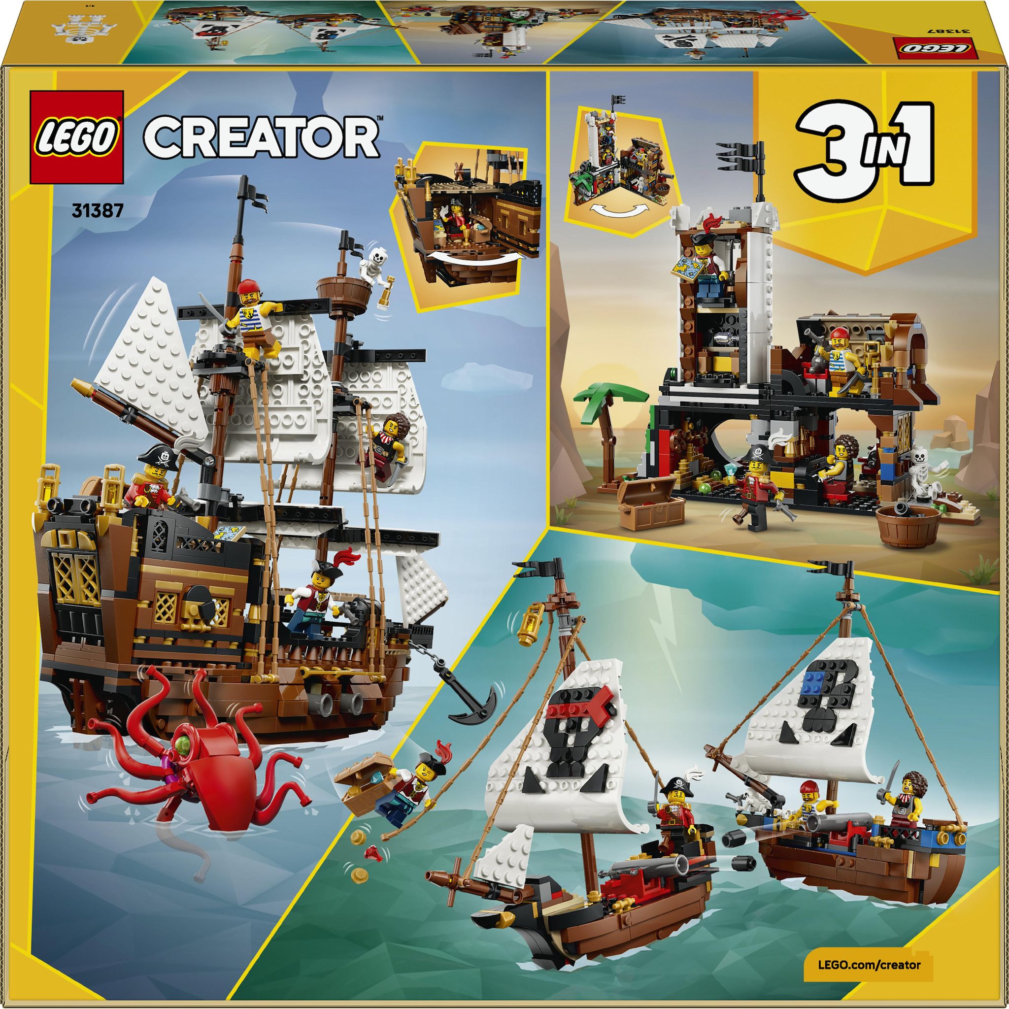 Voir la diapositive 7 : LEGO Creator 31387 - Le Bateau Pirate Mythique