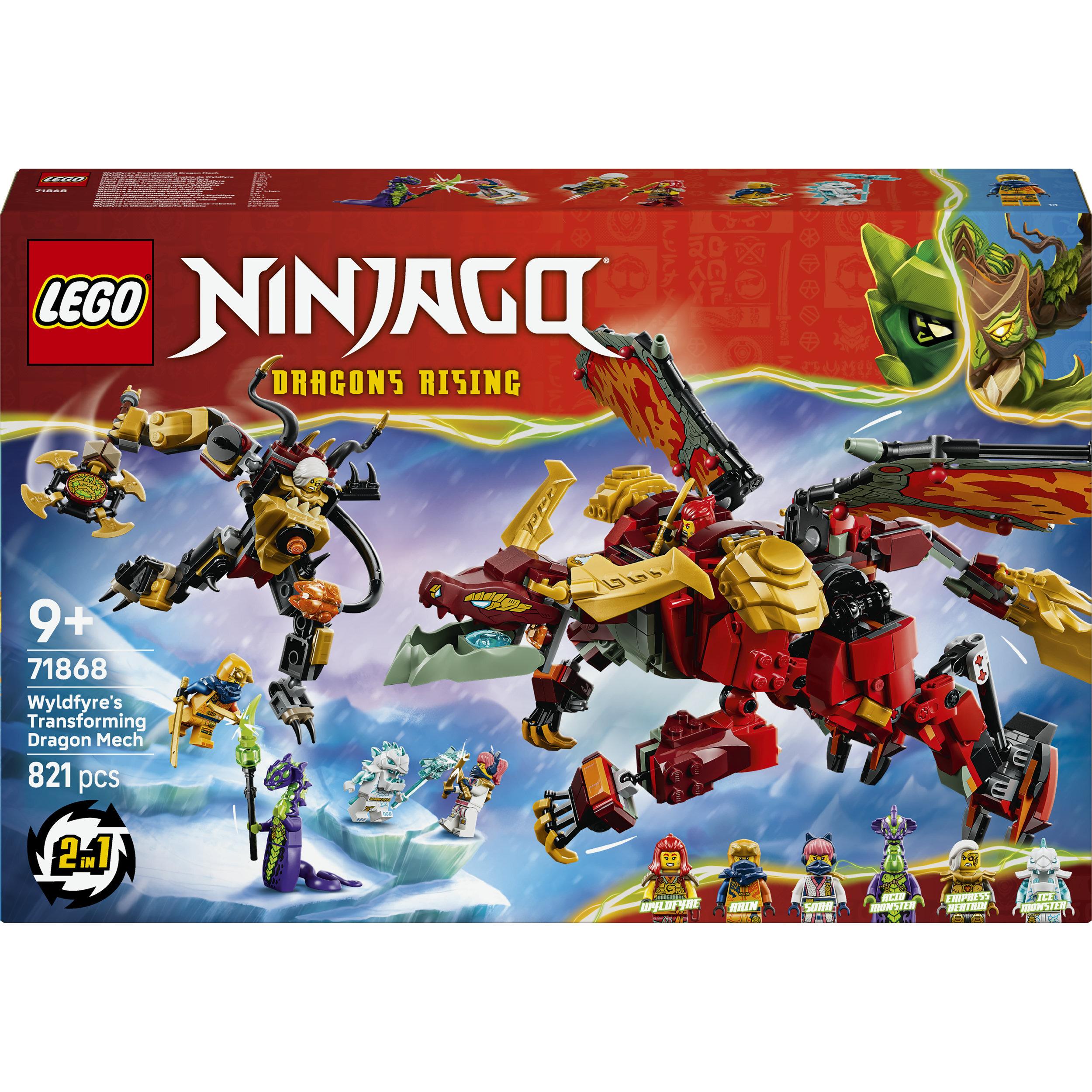 LEGO LEGO NINJAGO 71868 Le Robot Dragon Transformable de Braséra - Jouet Ninja 2-en-1 dès 9 ans
