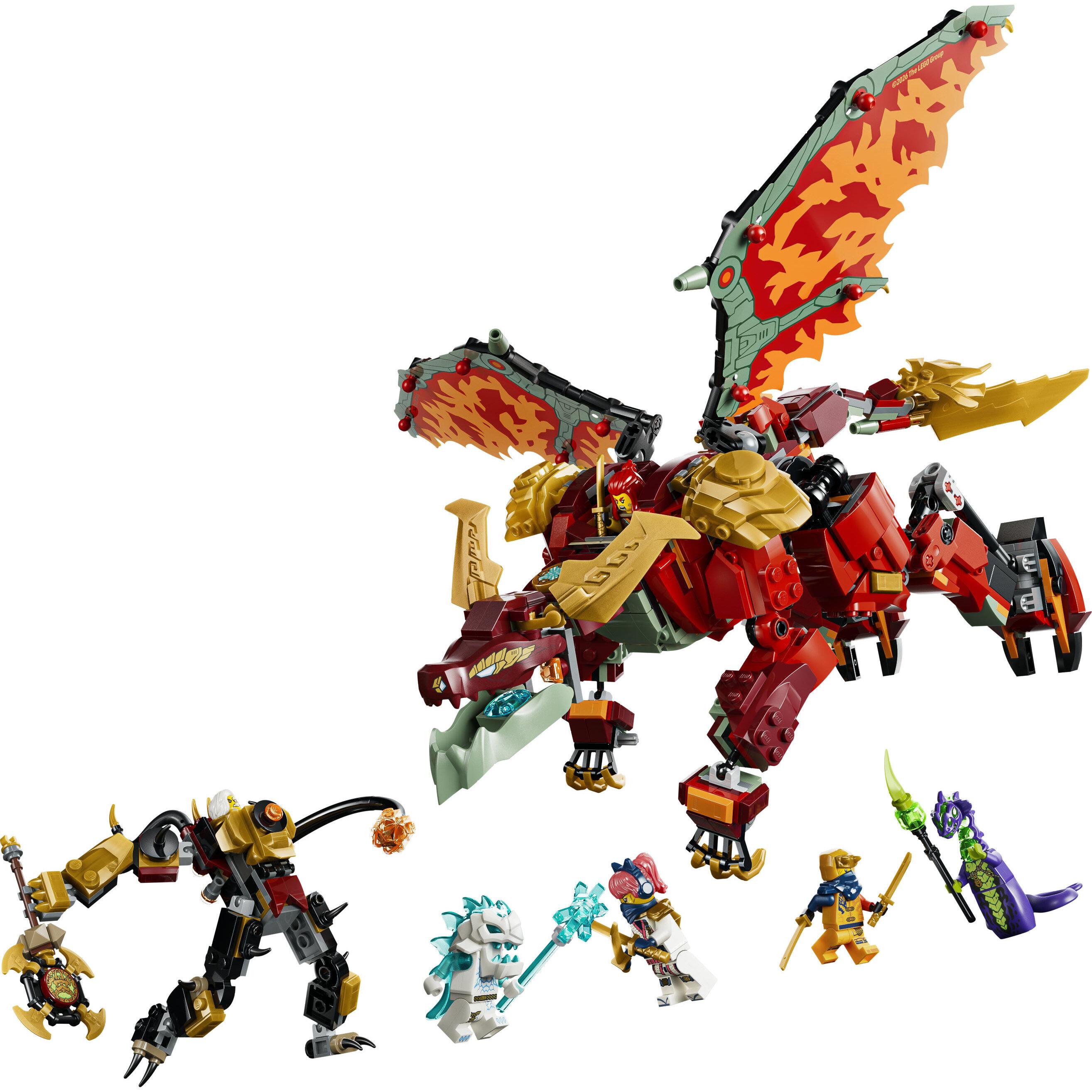 Voir la diapositive 2 : LEGO LEGO NINJAGO 71868 Le Robot Dragon Transformable de Braséra - Jouet Ninja 2-en-1 dès 9 ans