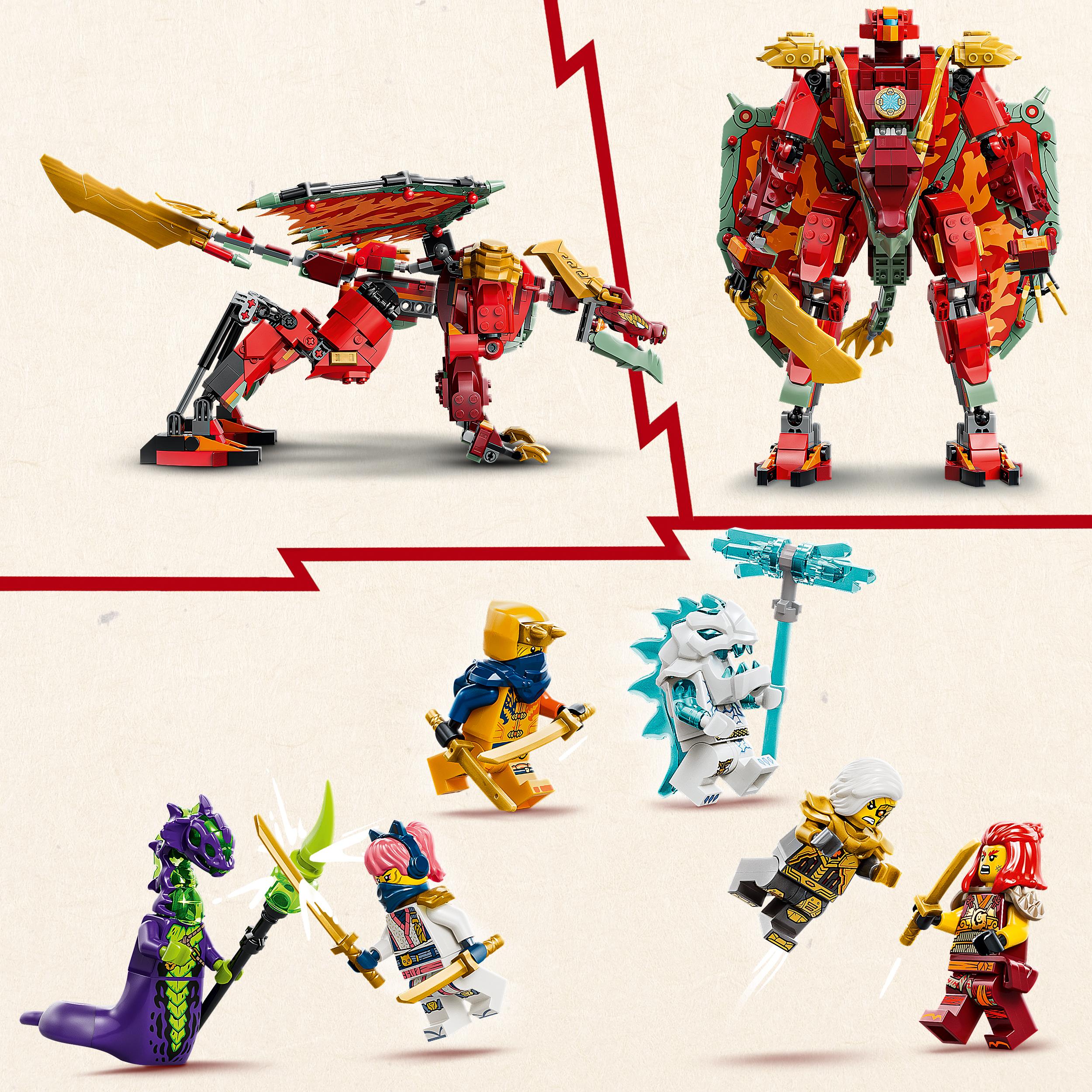 Voir la diapositive 5 : LEGO LEGO NINJAGO 71868 Le Robot Dragon Transformable de Braséra - Jouet Ninja 2-en-1 dès 9 ans
