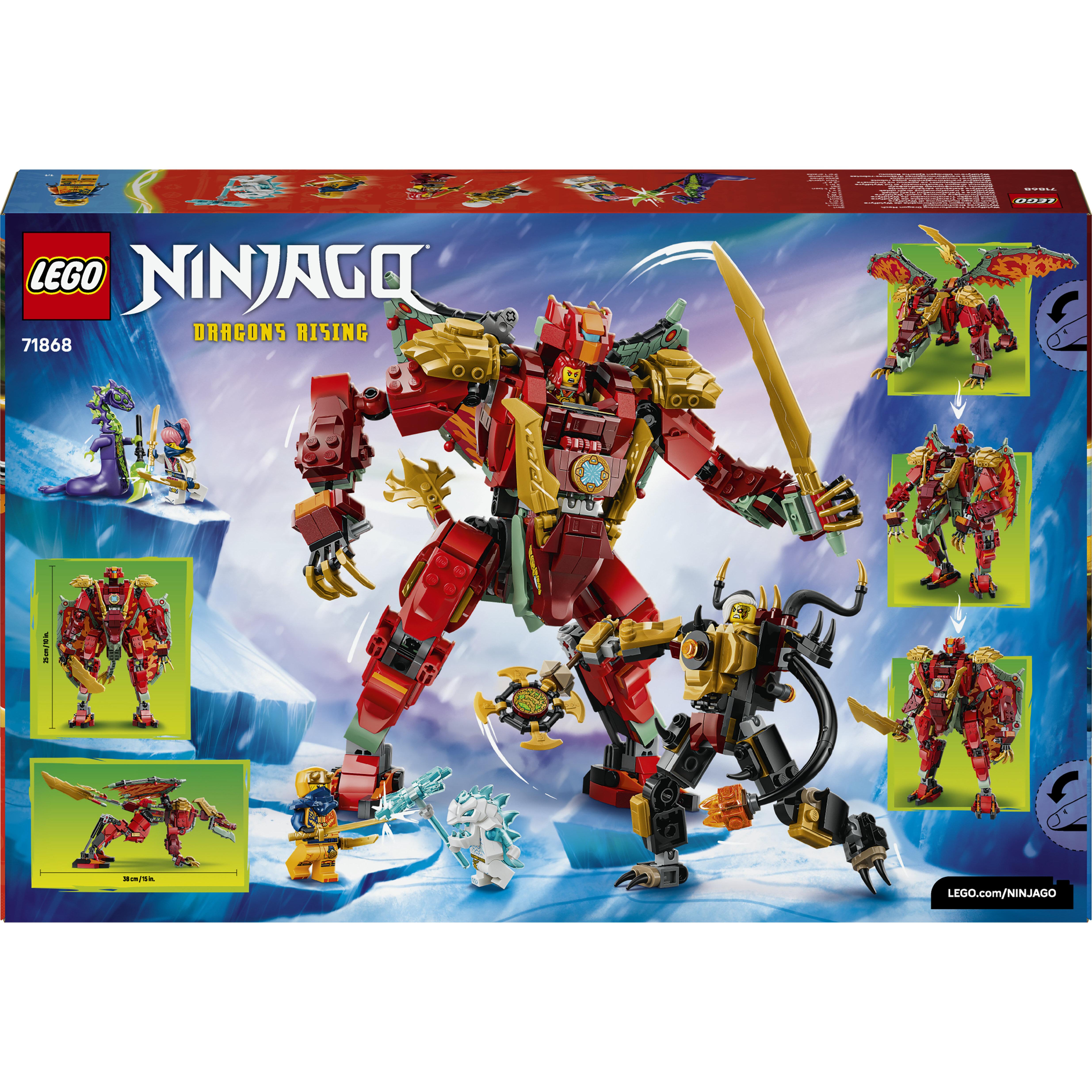 Voir la diapositive 7 : LEGO LEGO NINJAGO 71868 Le Robot Dragon Transformable de Braséra - Jouet Ninja 2-en-1 dès 9 ans