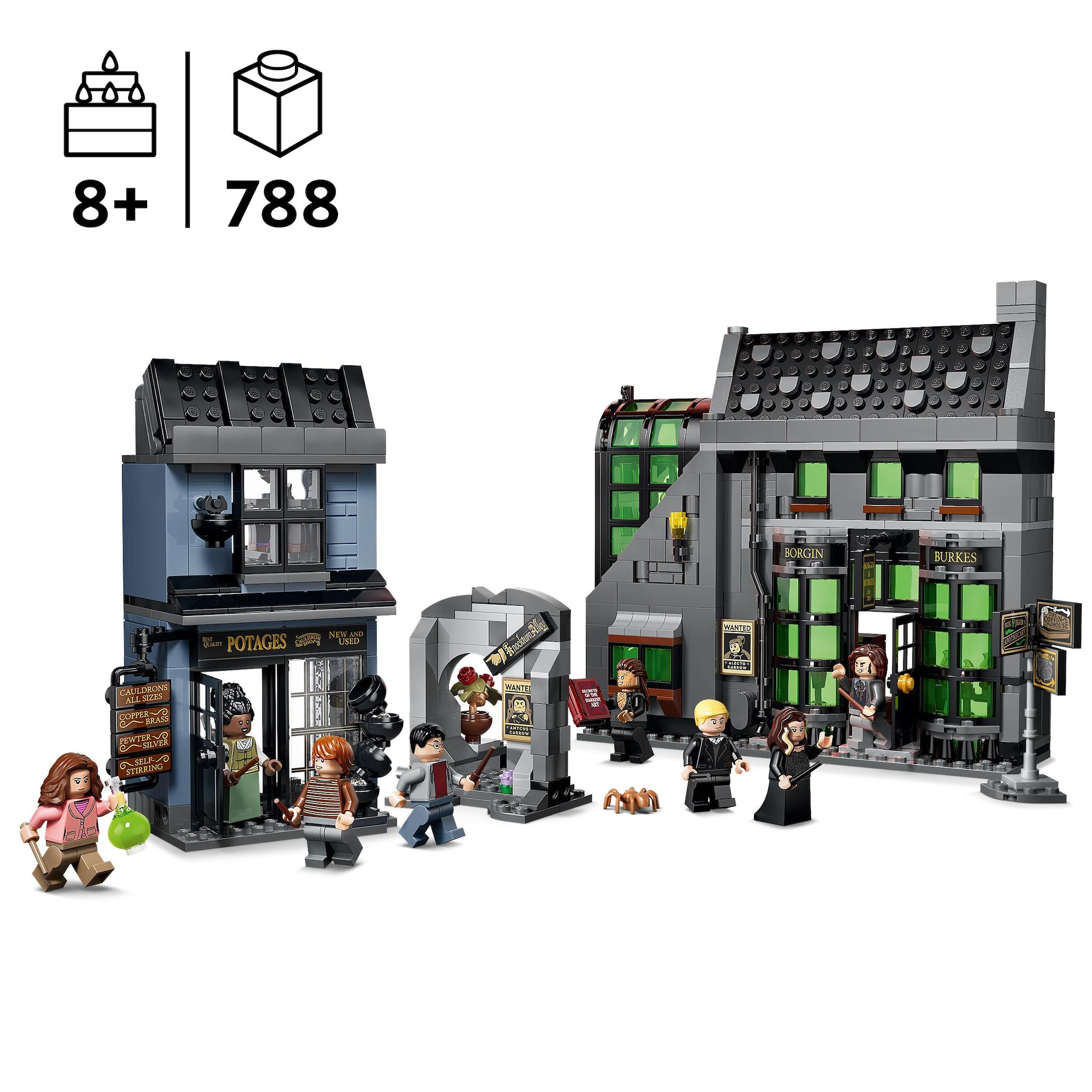 Voir la diapositive 3 : LEGO LEGO Harry Potter 76471 Les Boutiques Magiques de l’Allée des Embrumes - Jouet dès 8 ans
