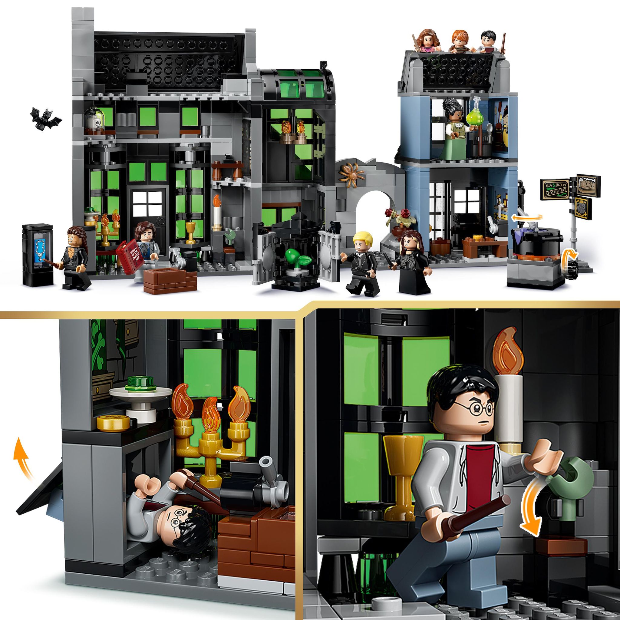 Voir la diapositive 4 : LEGO LEGO Harry Potter 76471 Les Boutiques Magiques de l’Allée des Embrumes - Jouet dès 8 ans
