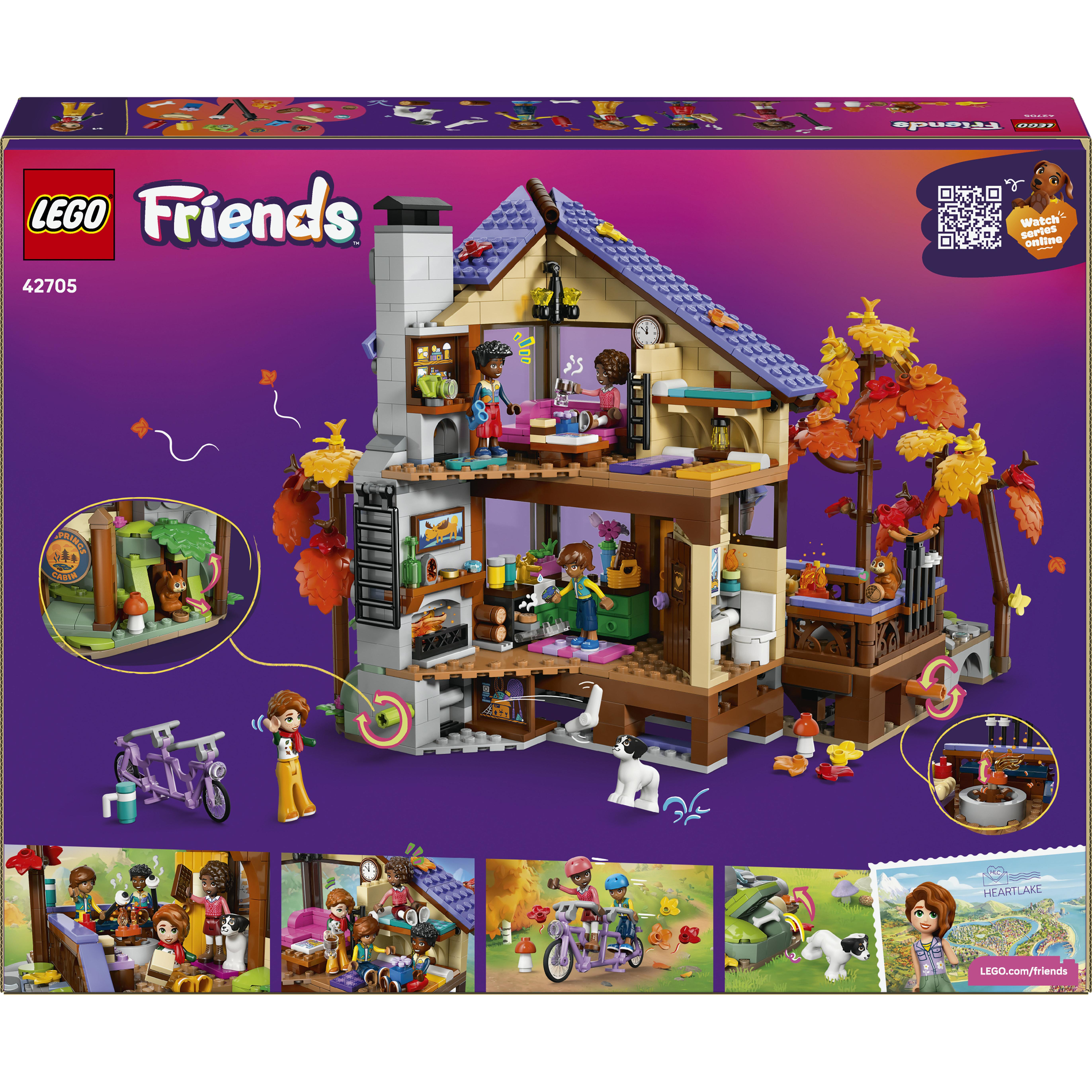 Voir la diapositive 7 : LEGO Friends 42705 - La cabane chaleureuse dans la forêt