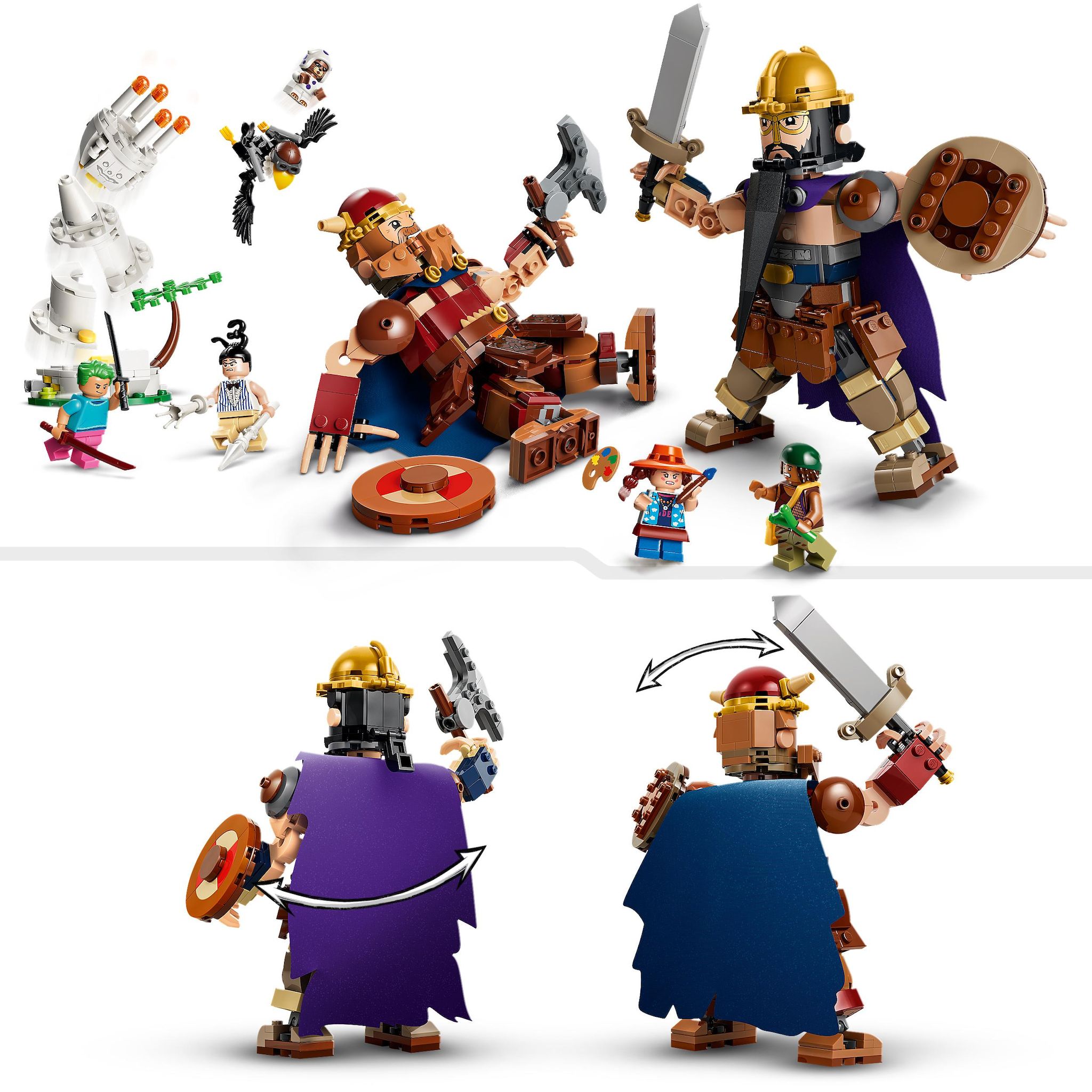 Voir la diapositive 4 : LEGO One Piece 75644 - Dorry contre Brogy - Les gants de Little Garden