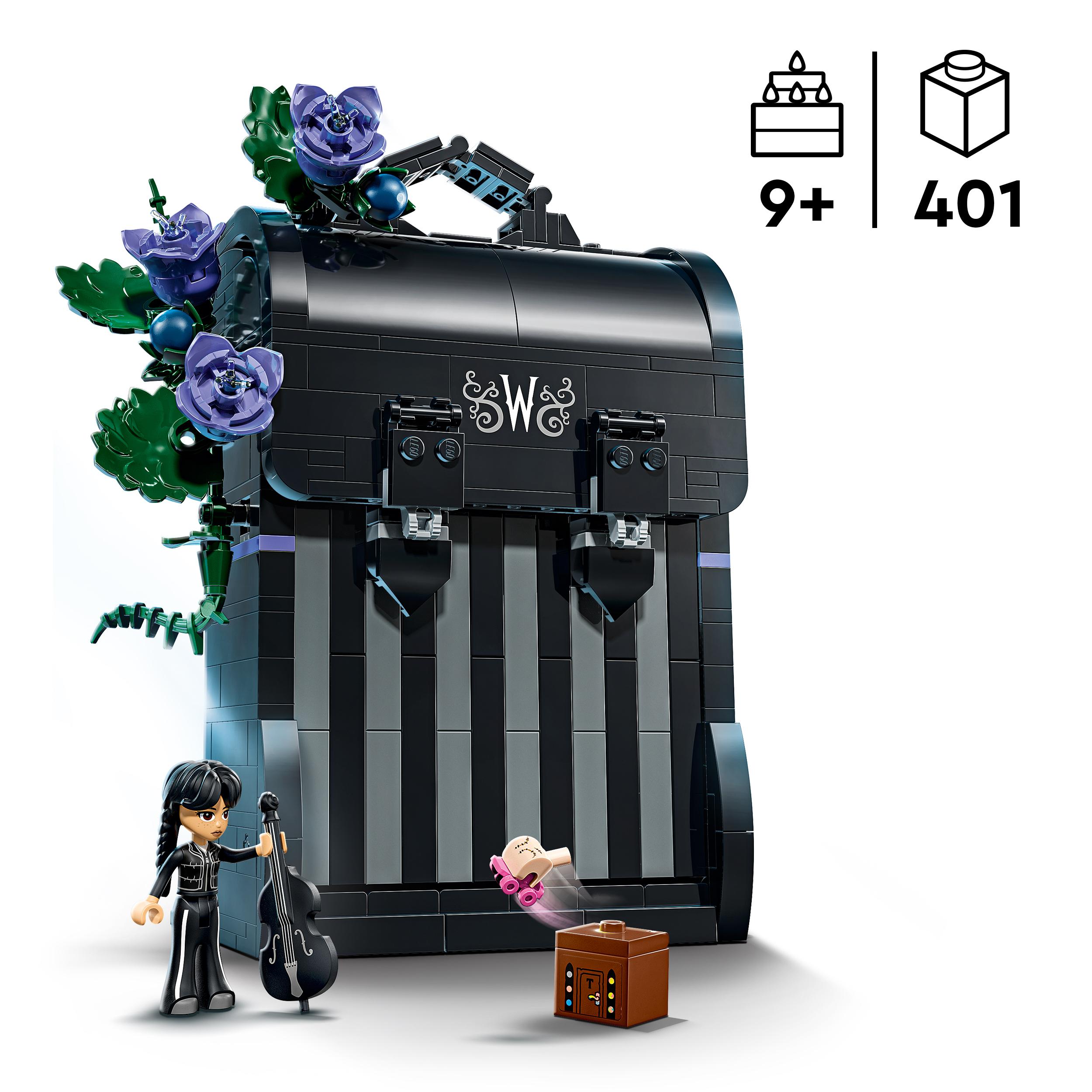 Voir la diapositive 3 : LEGO Mercredi 76787 - Le Sac à Dos de Mercredi