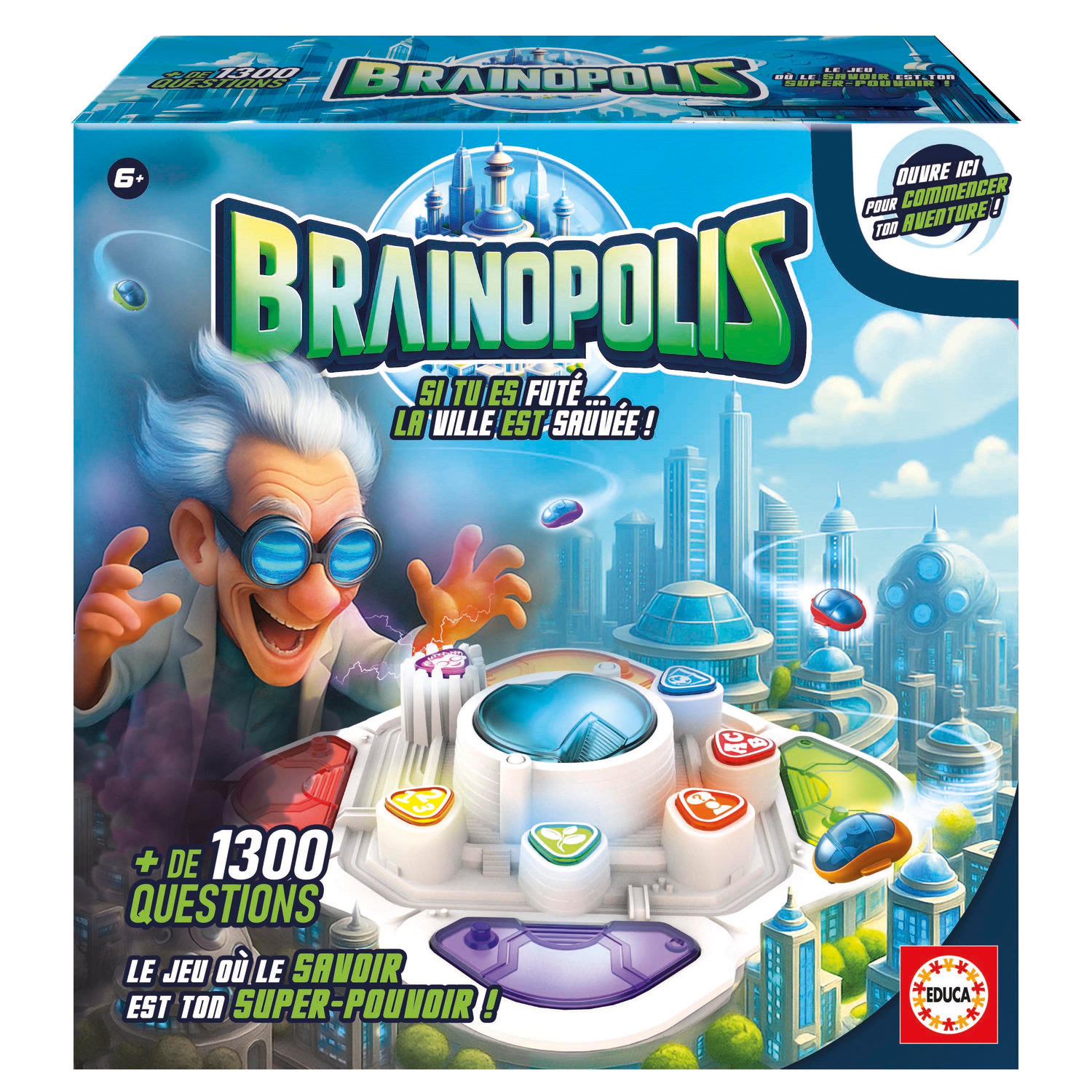 Brainopolis France Jeu de quiz familial EDUCA Culture générale Dès - vue 2